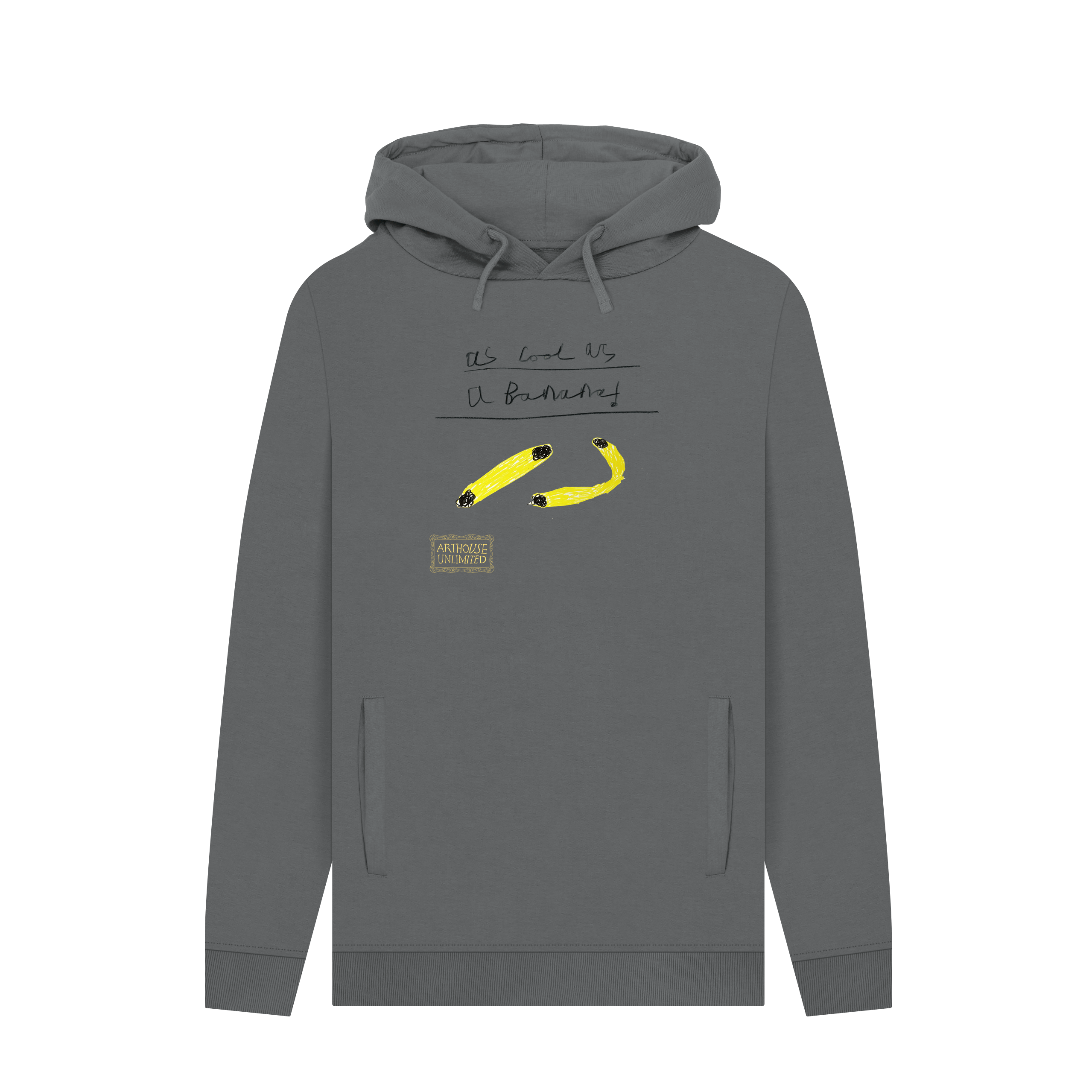 Slate Grey Printed Hoody Front