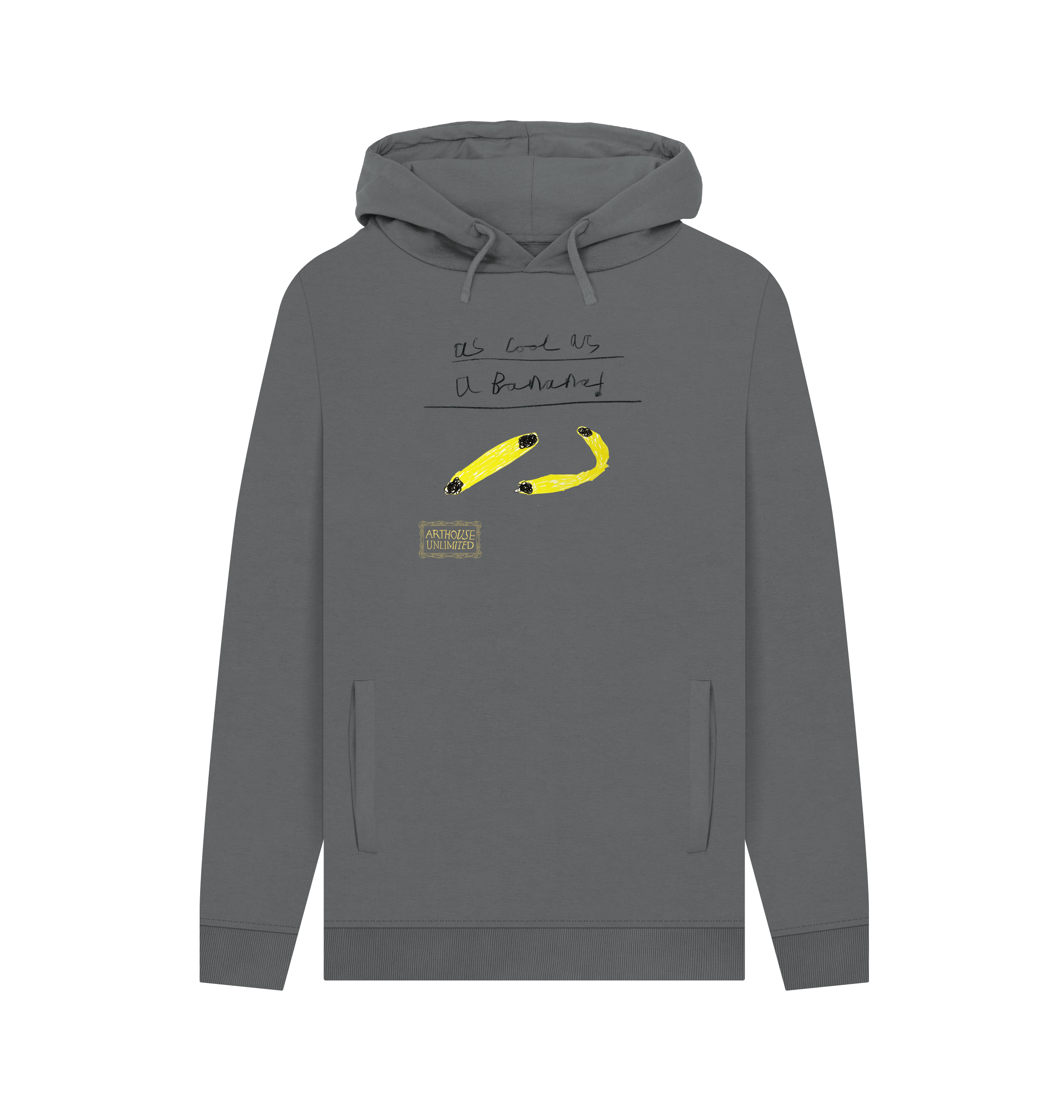 Slate Grey Printed Hoody Front