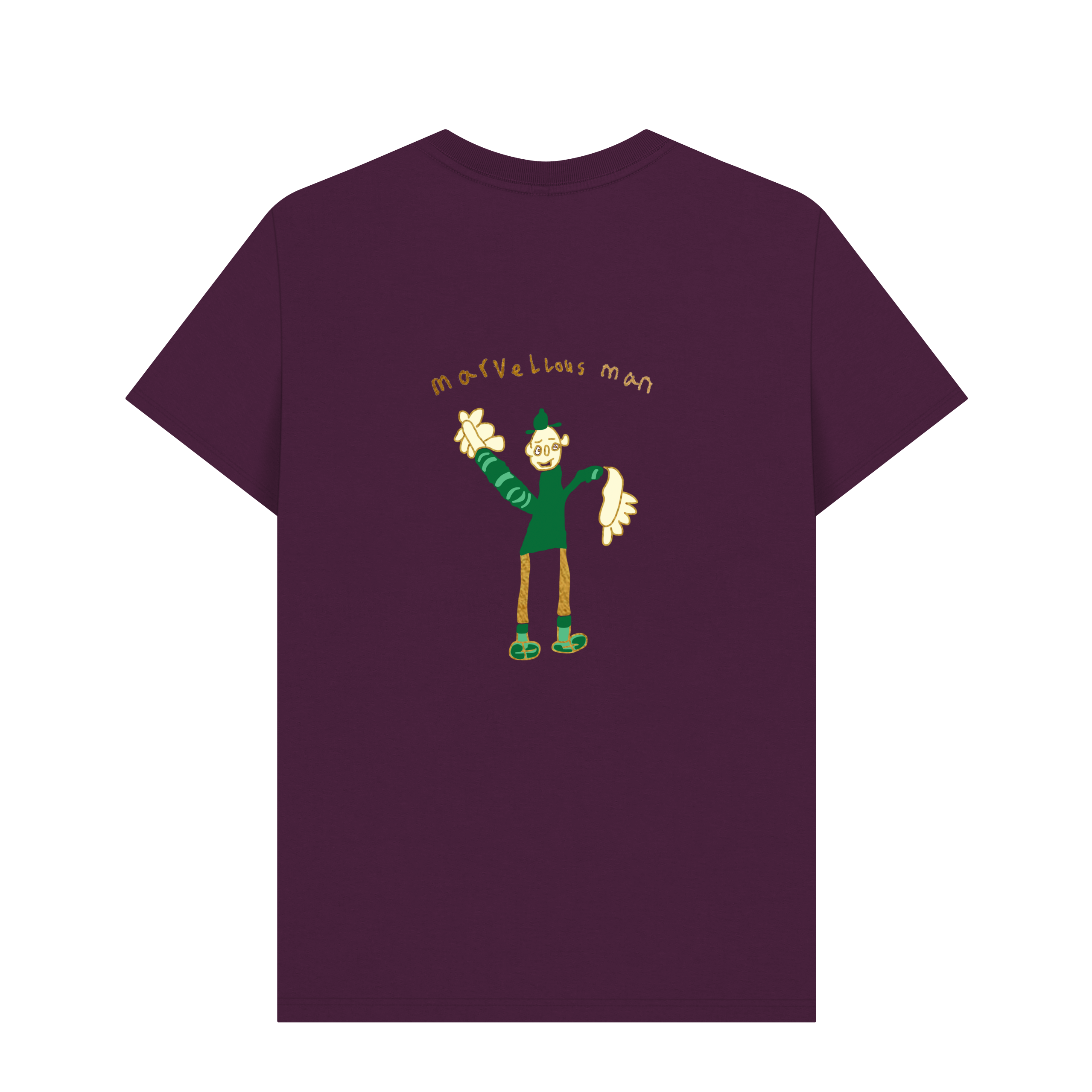 Purple Printed T-shirt Back