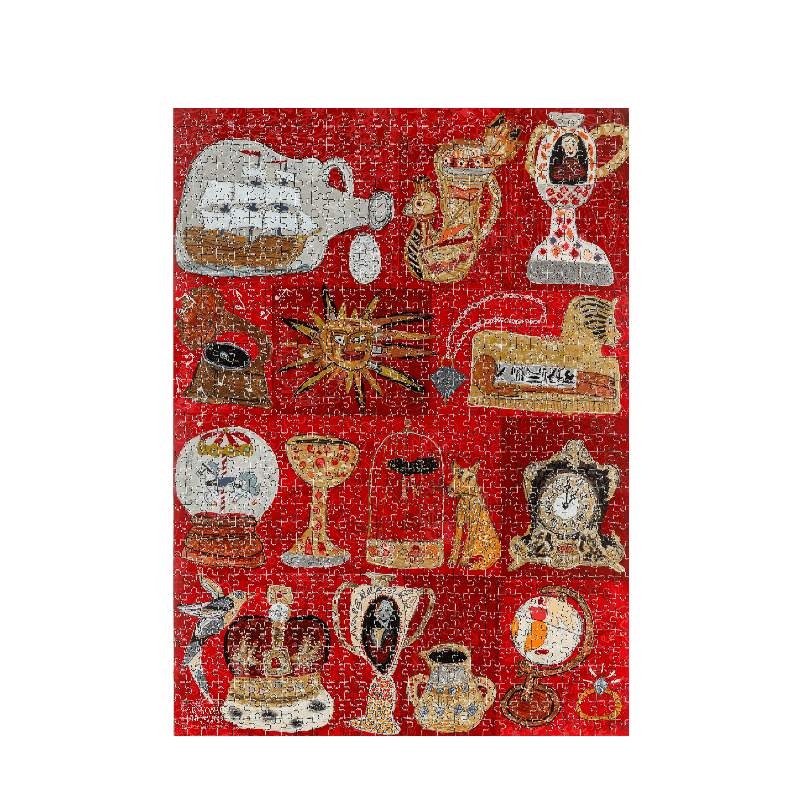 White 1000 Piece Jigsaw Puzzle Front