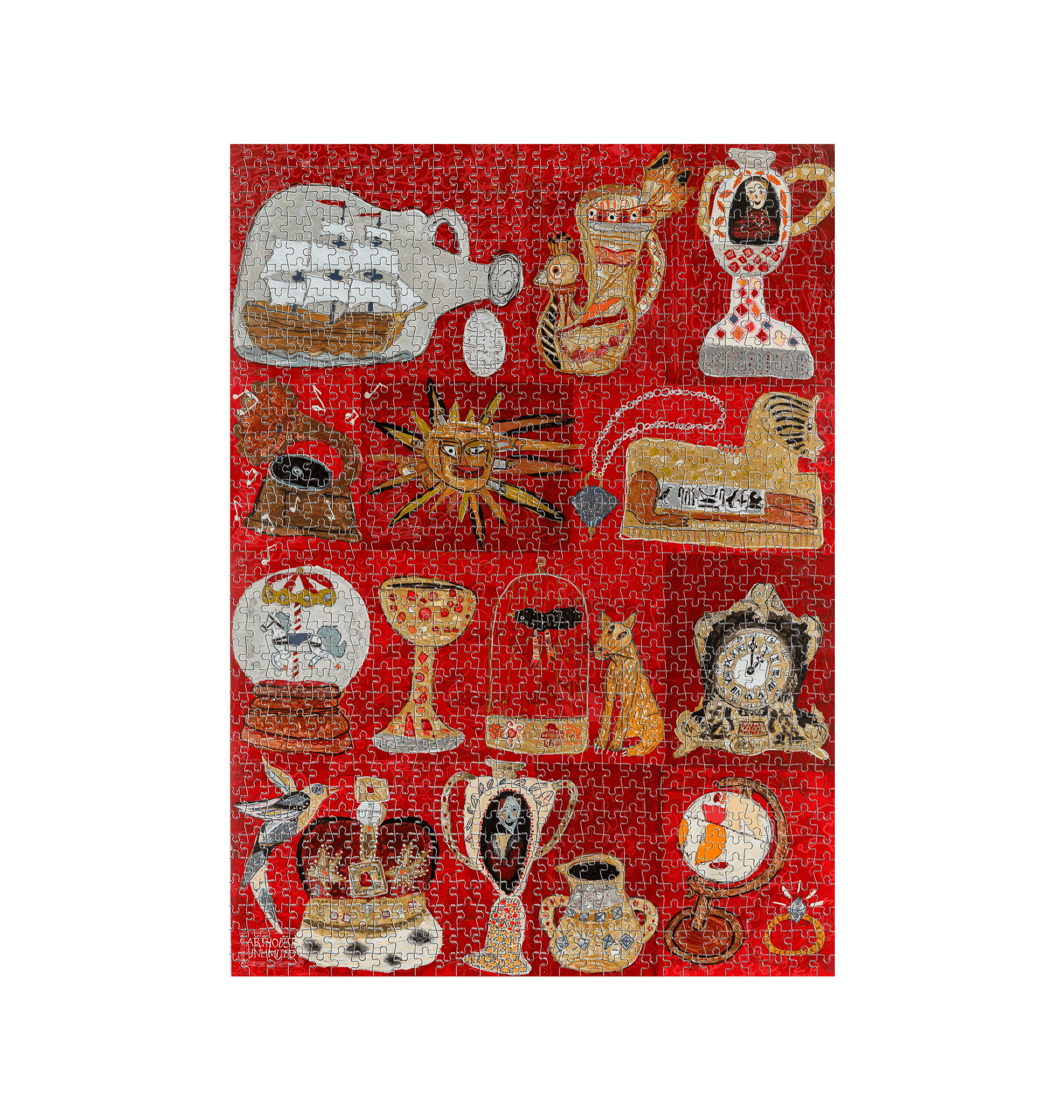 White 1000 Piece Jigsaw Puzzle Front