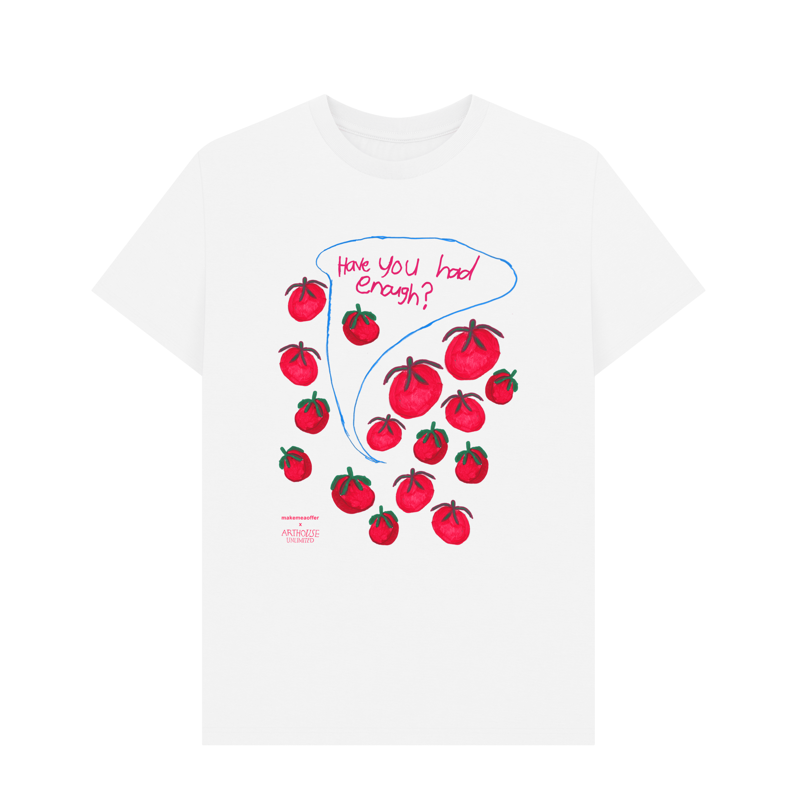 White Printed T-shirt Front