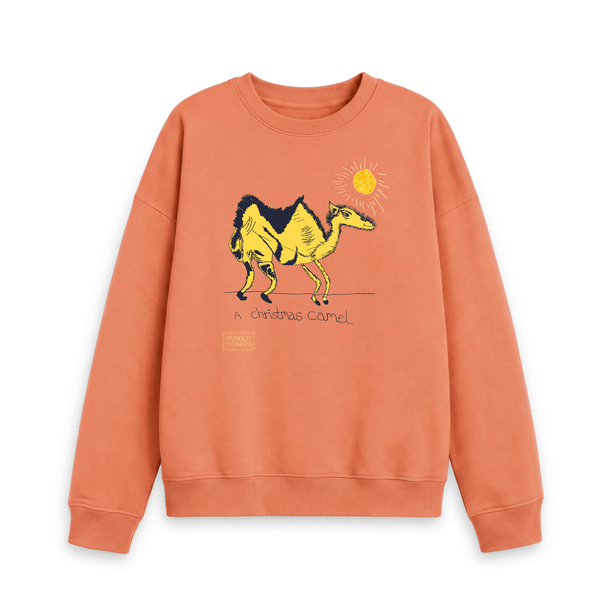 Apricot Printed Sweater Front