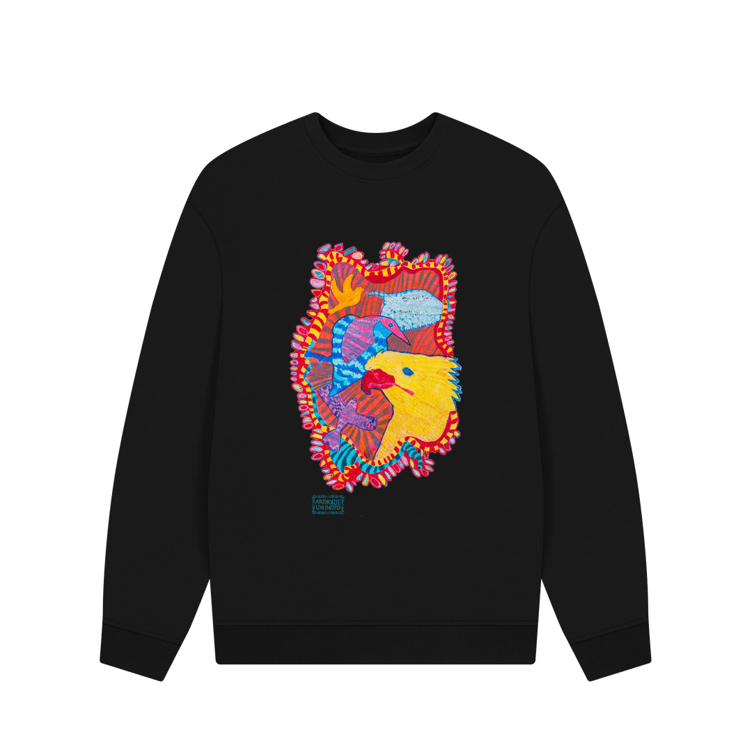 Black Printed Sweater