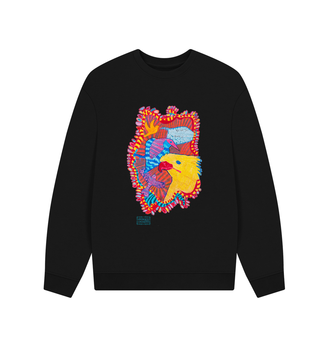 Black Printed Sweater