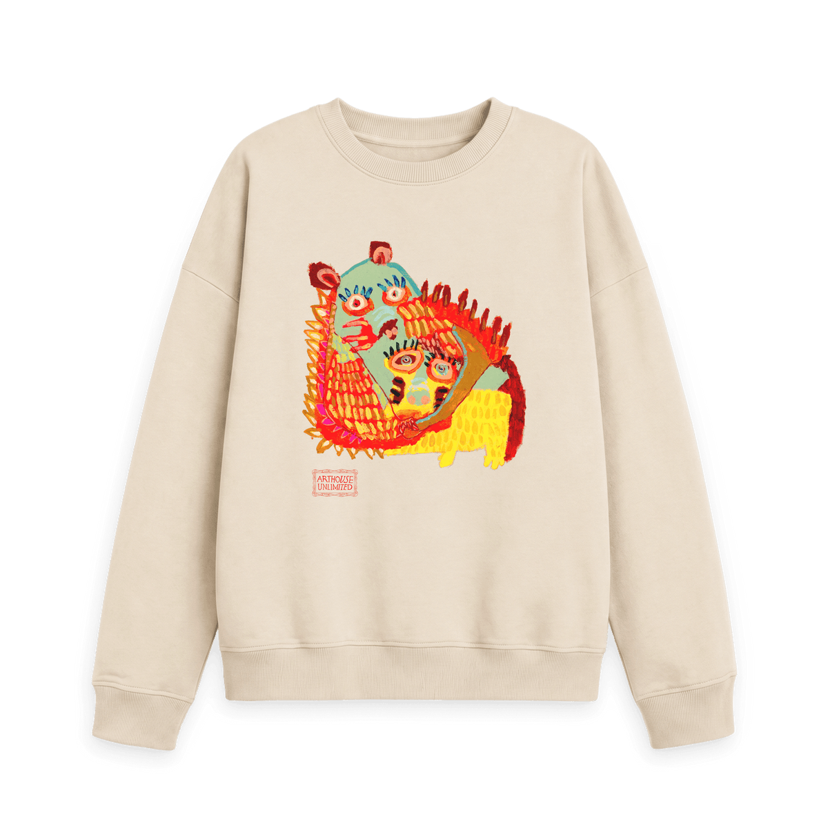 Oat Printed Sweater Front