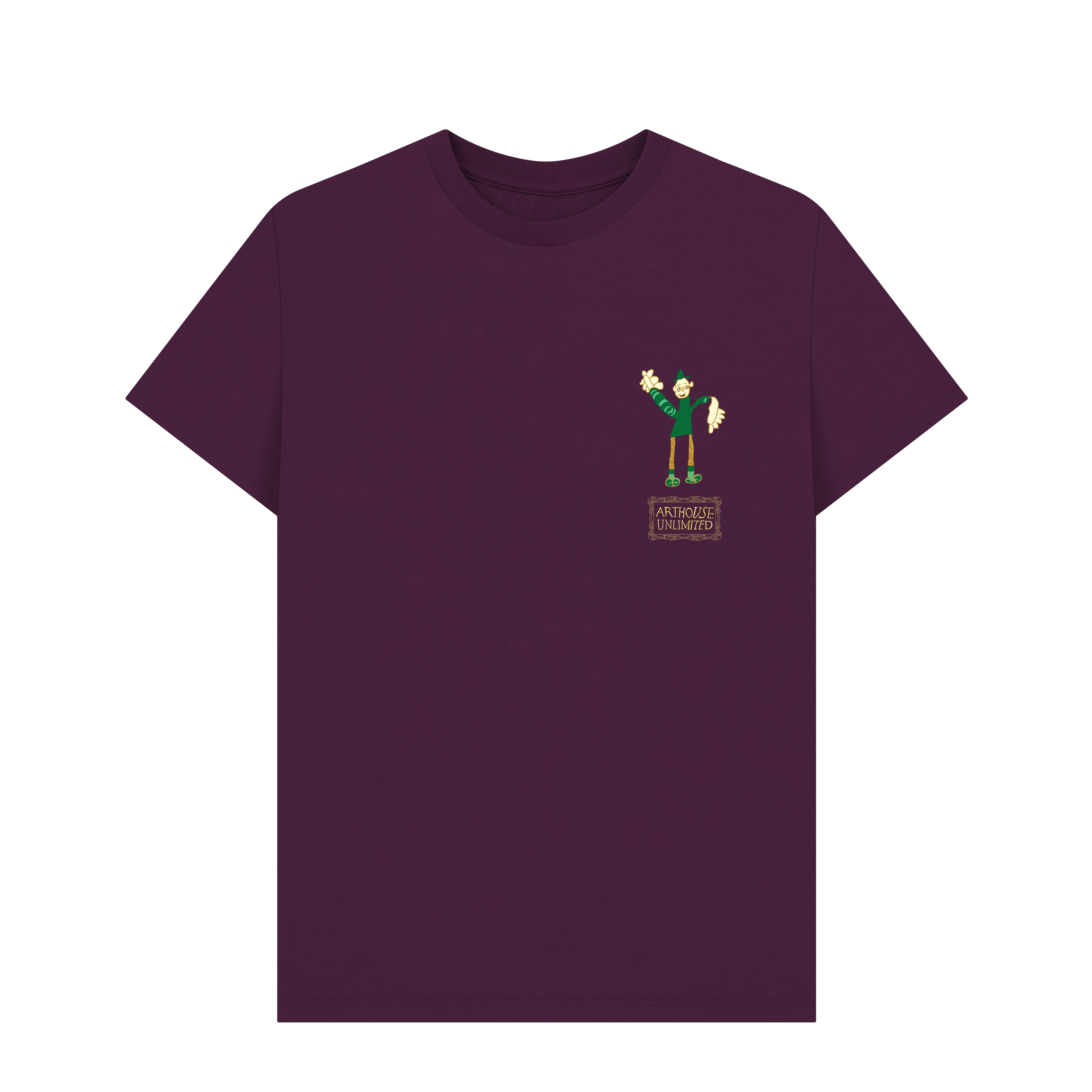 Purple Printed T-shirt Front