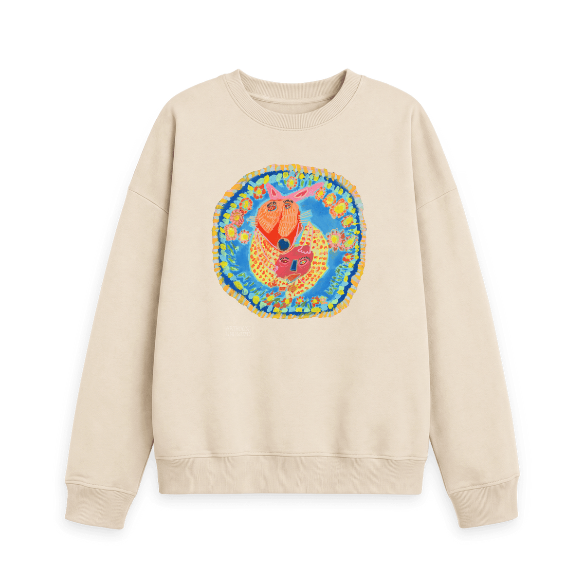 Oat Printed Sweater Front