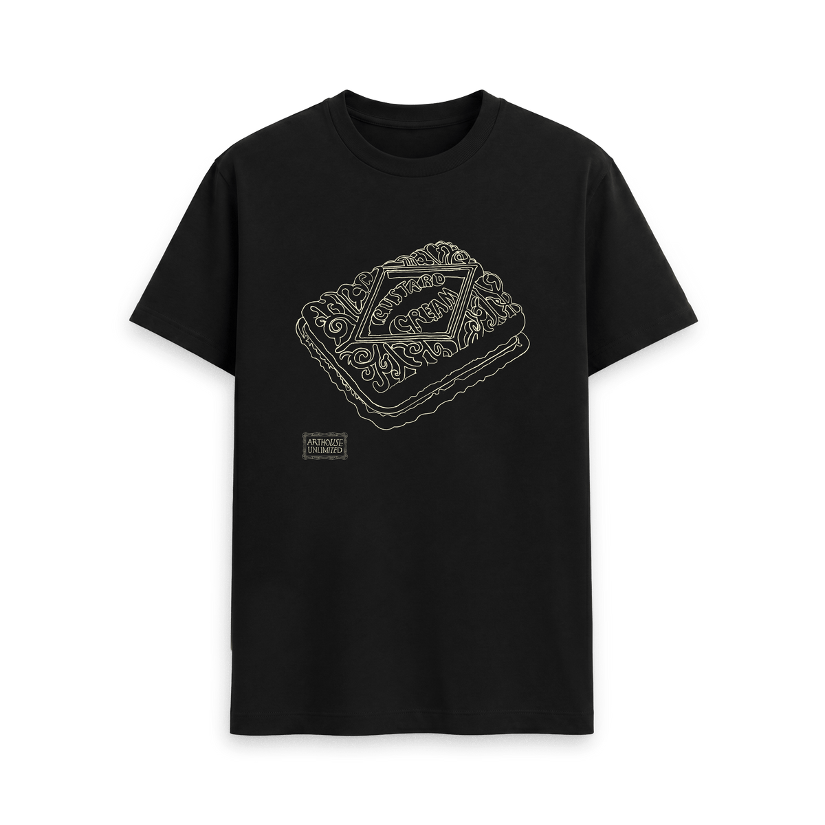 Black Printed T-shirt Front