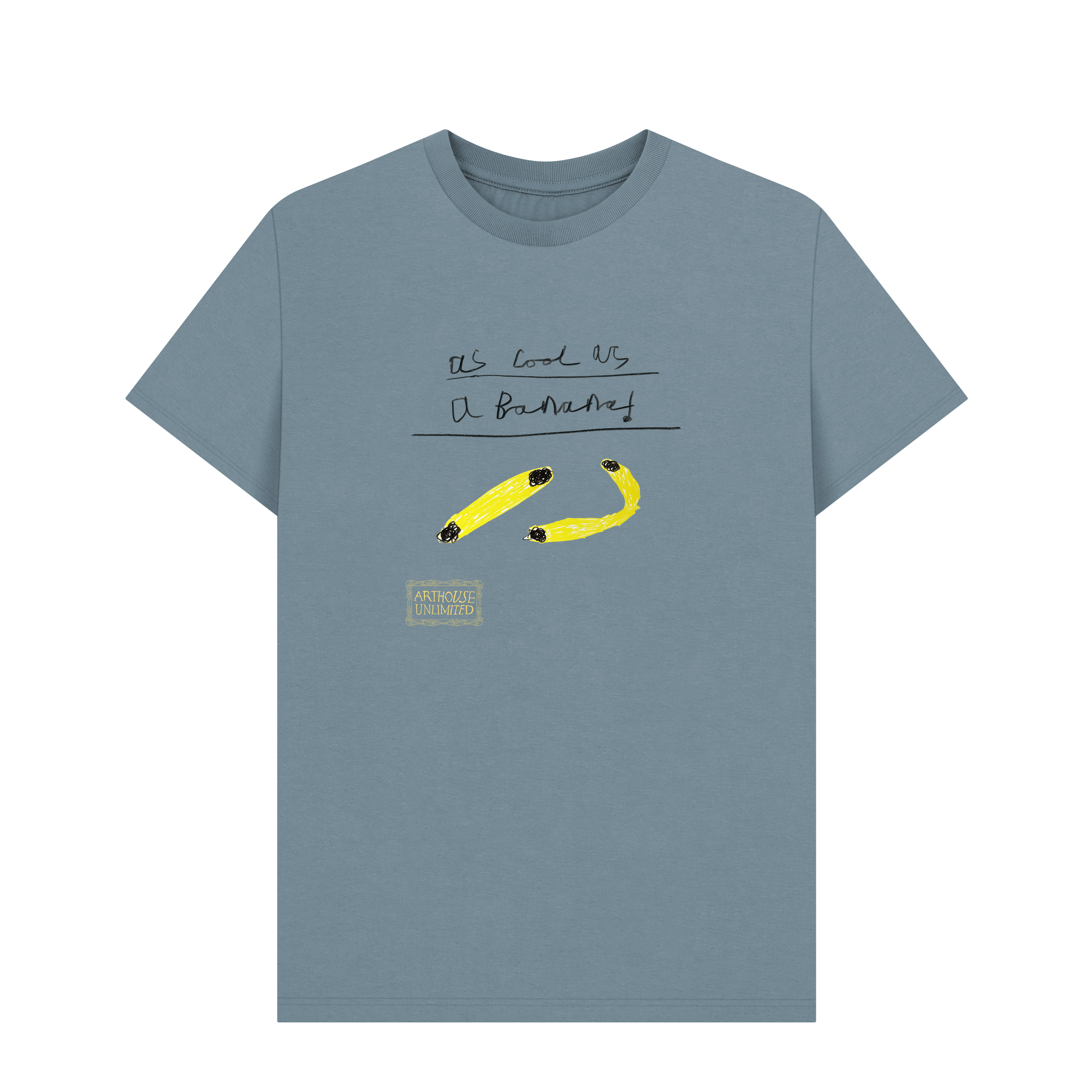 Stone Blue Printed T-shirt Front
