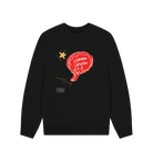 Black Printed Sweater Front