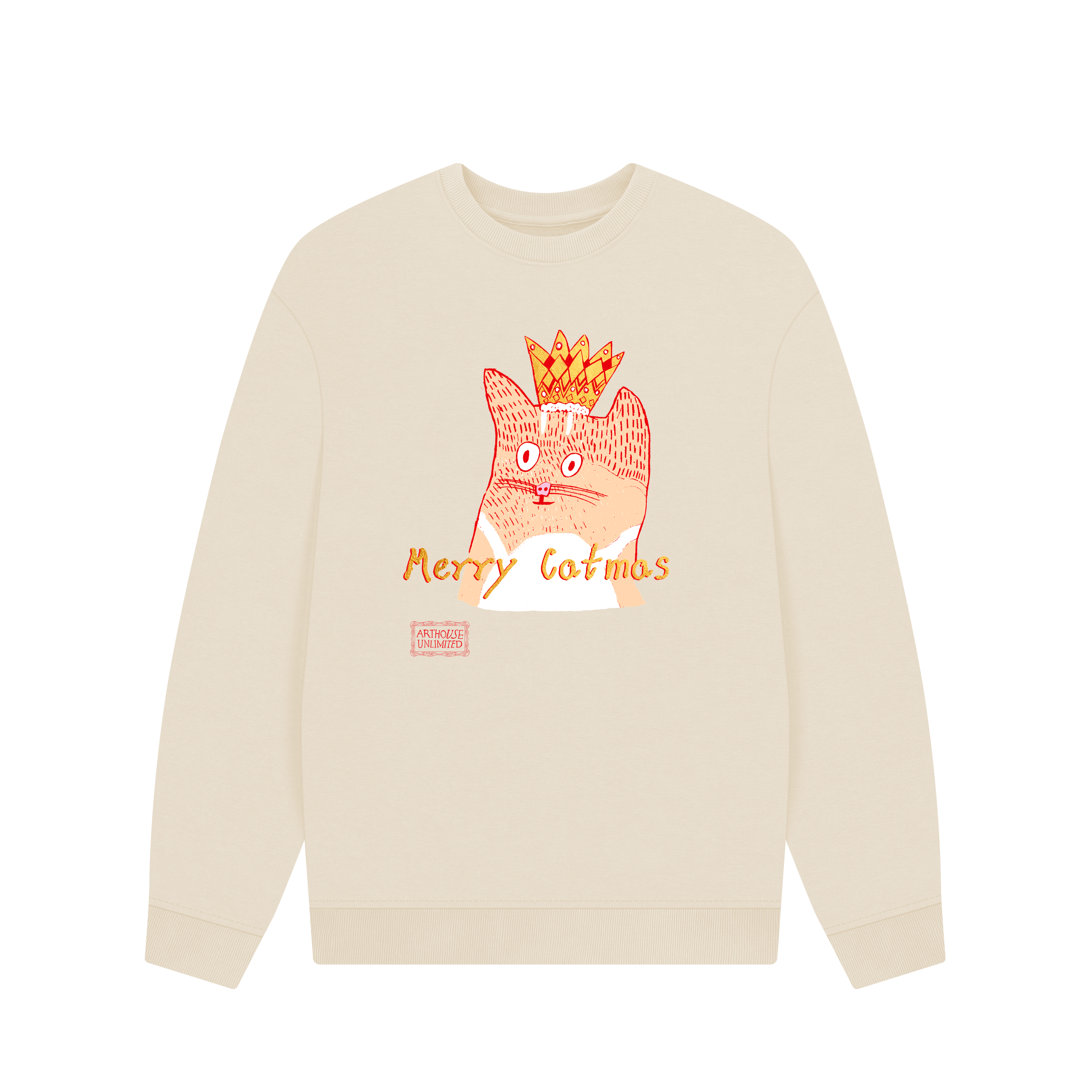 Oat Printed Sweater Front