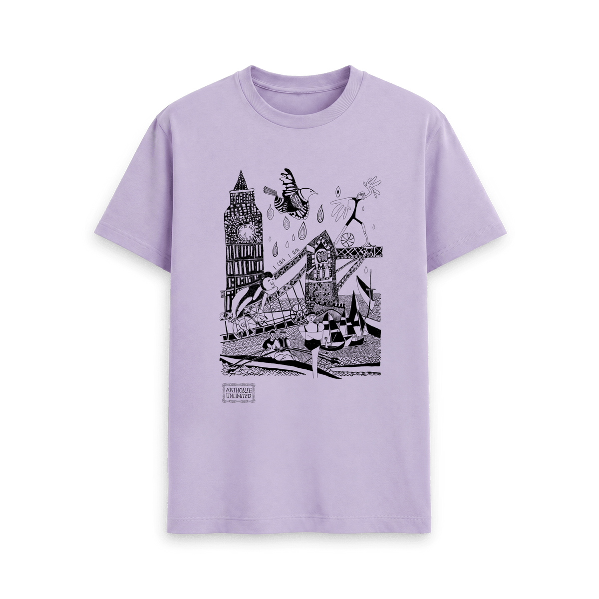 Lilac Printed T-shirt Front