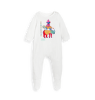 White Printed baby grow