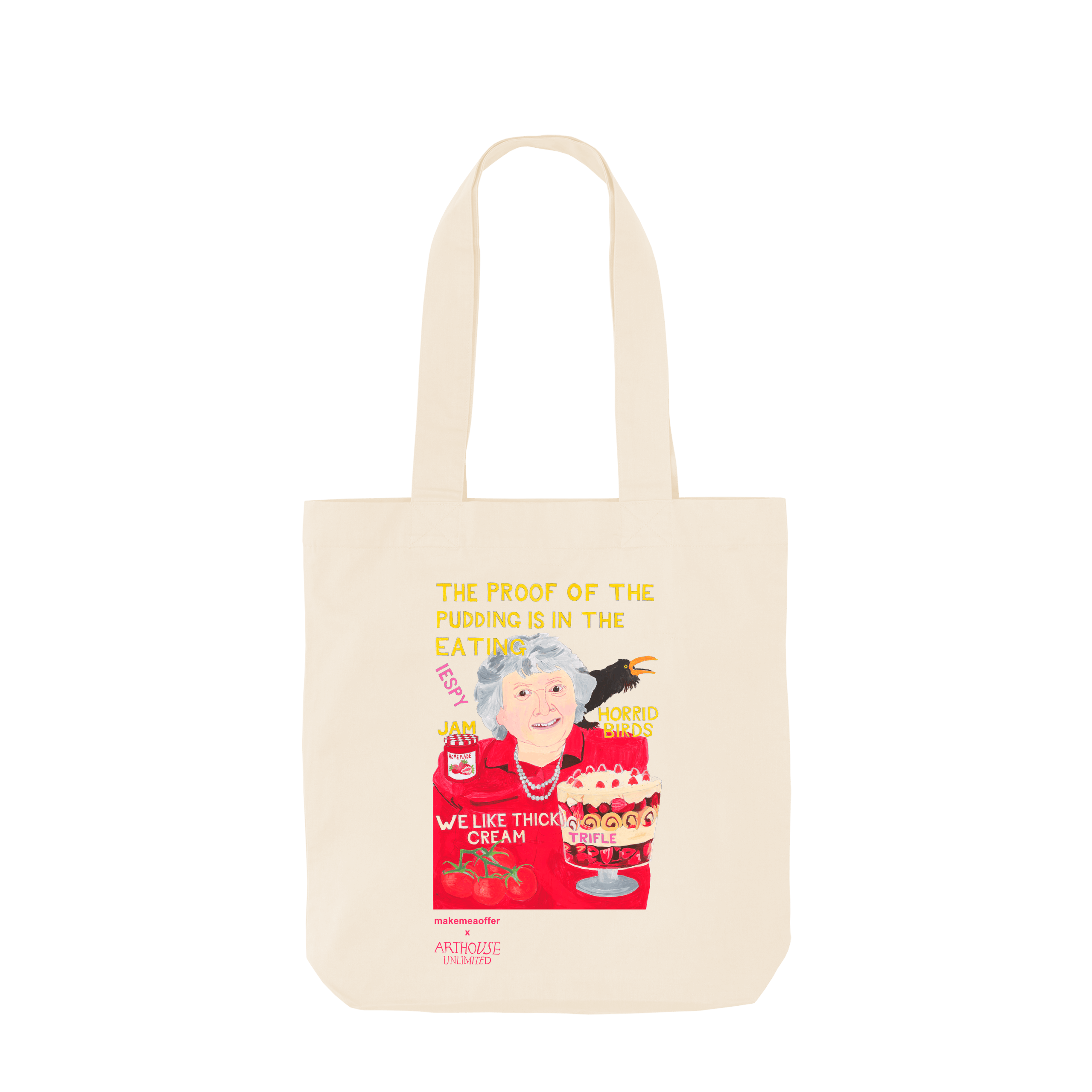 Natural Printed Bag Front