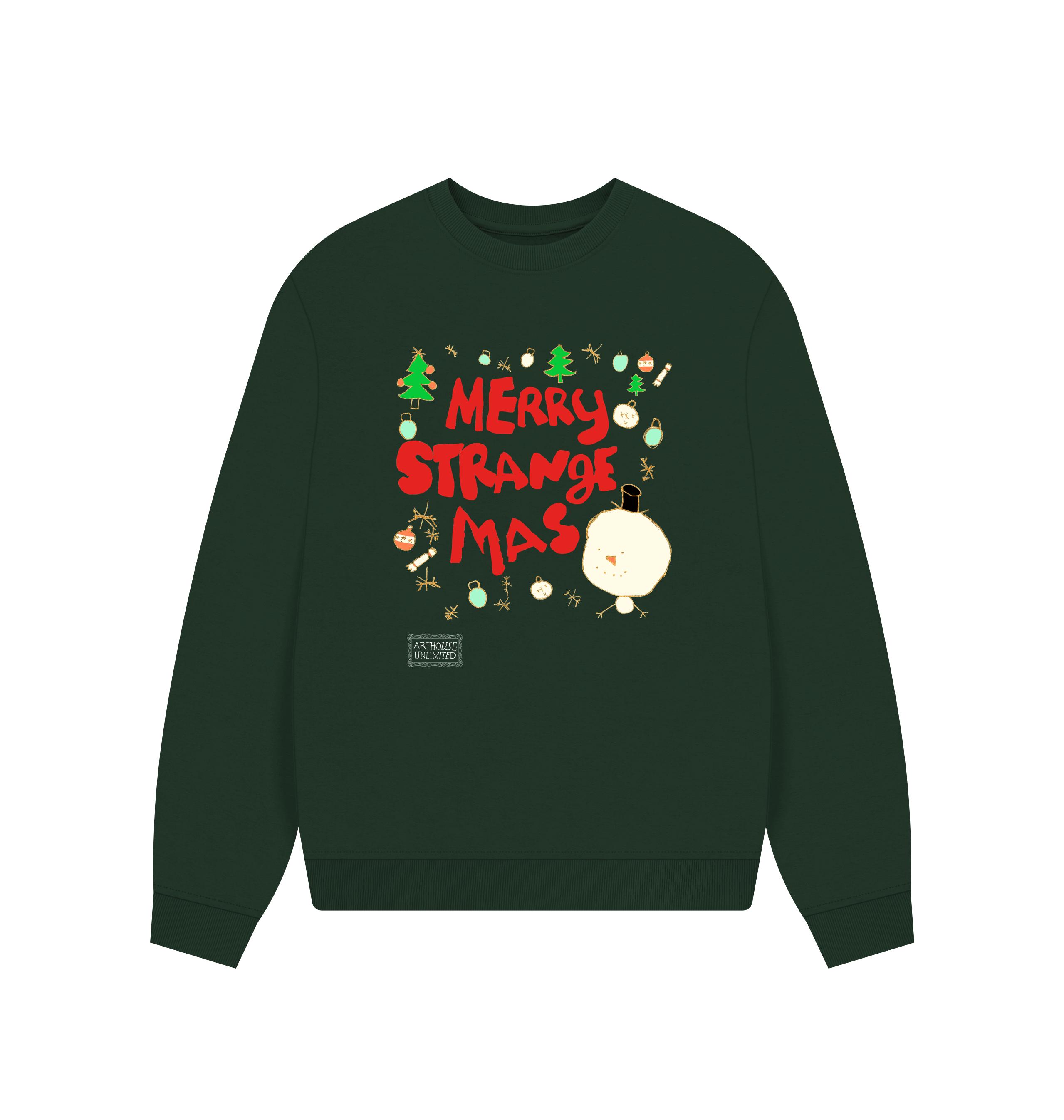 Evergreen Printed Sweater Front