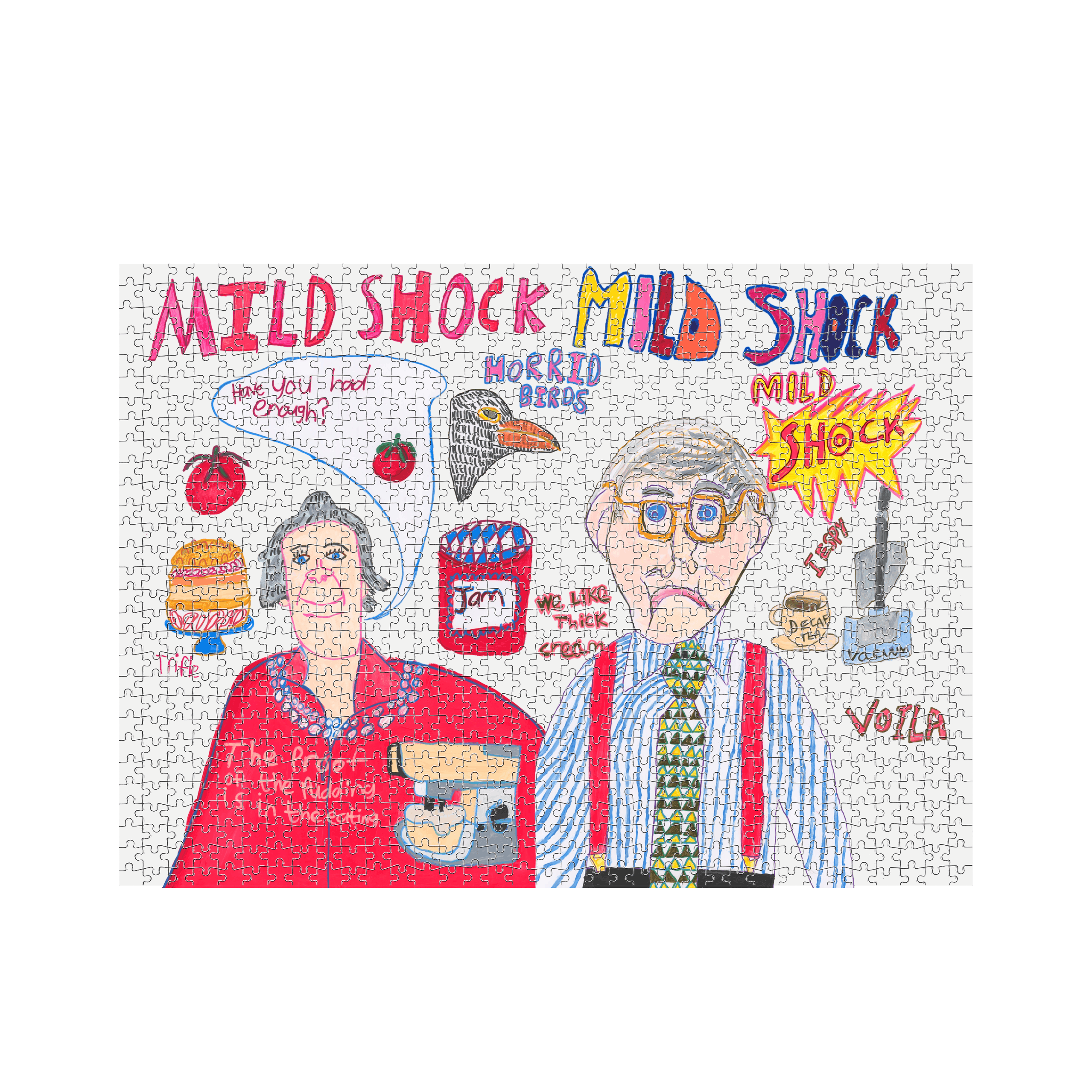 White Jigsaw Puzzles Front