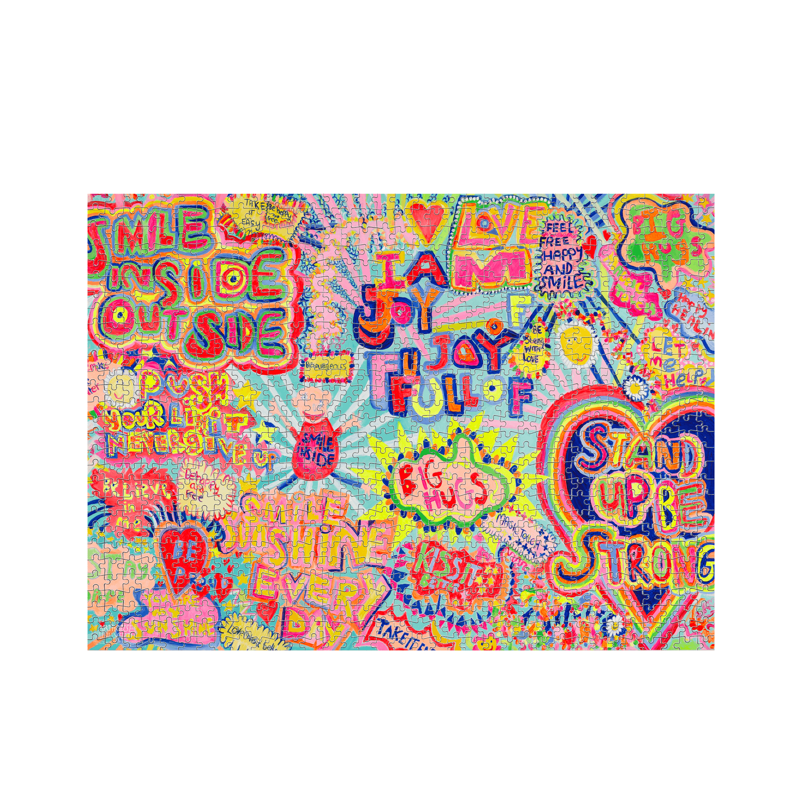 White 1000 Piece Jigsaw Puzzle Front