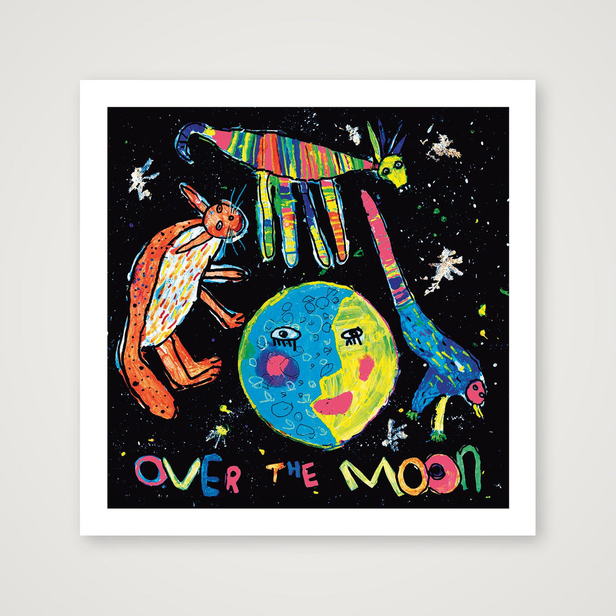Over the Moon 50 x 50 — 40×40cm, 16×16" Print only