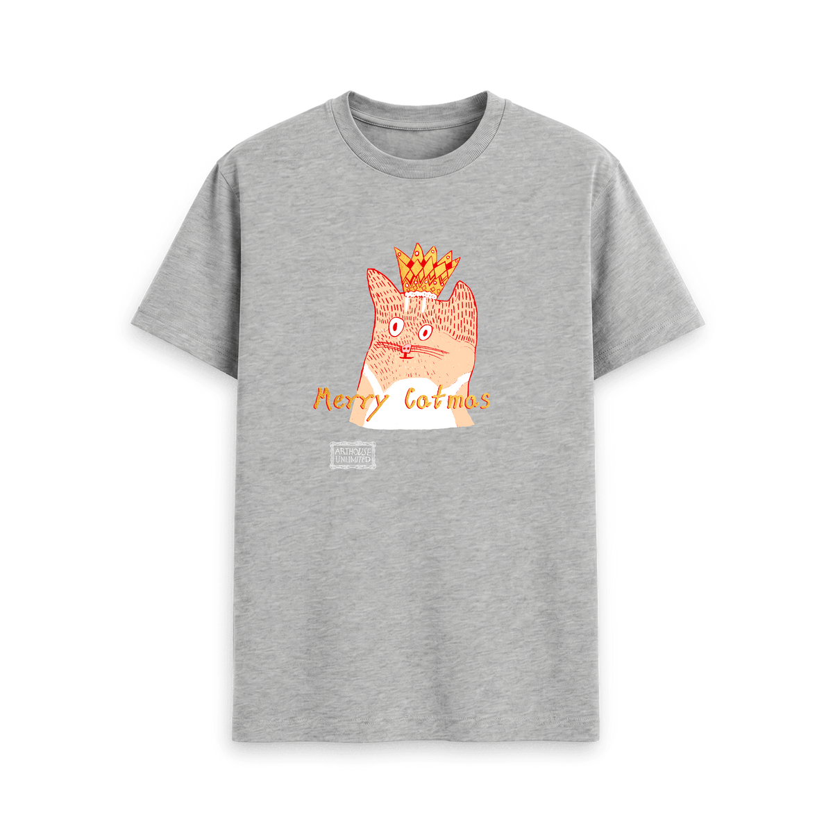 Athletic Grey Printed T-shirt Front