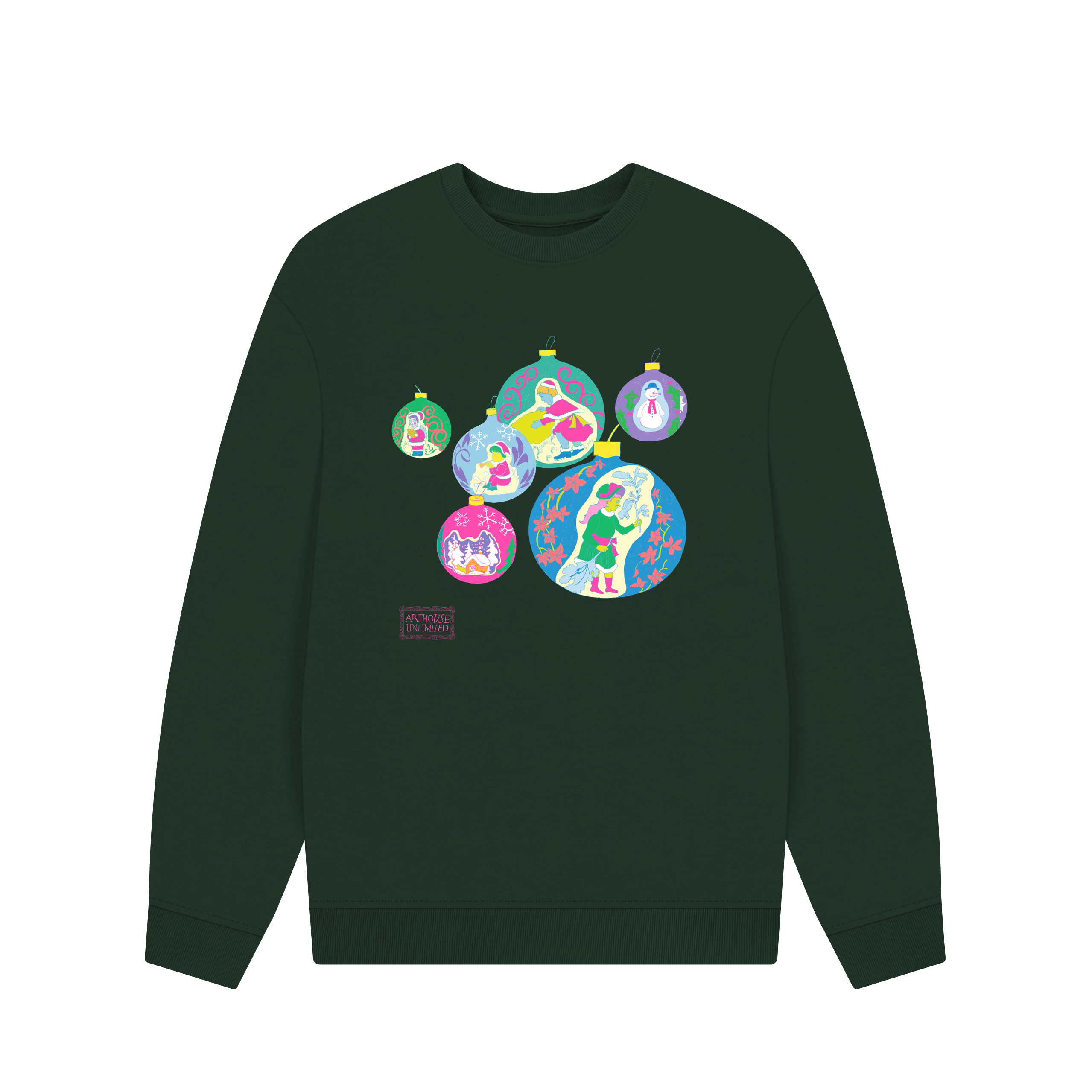 Evergreen Printed Sweater Front