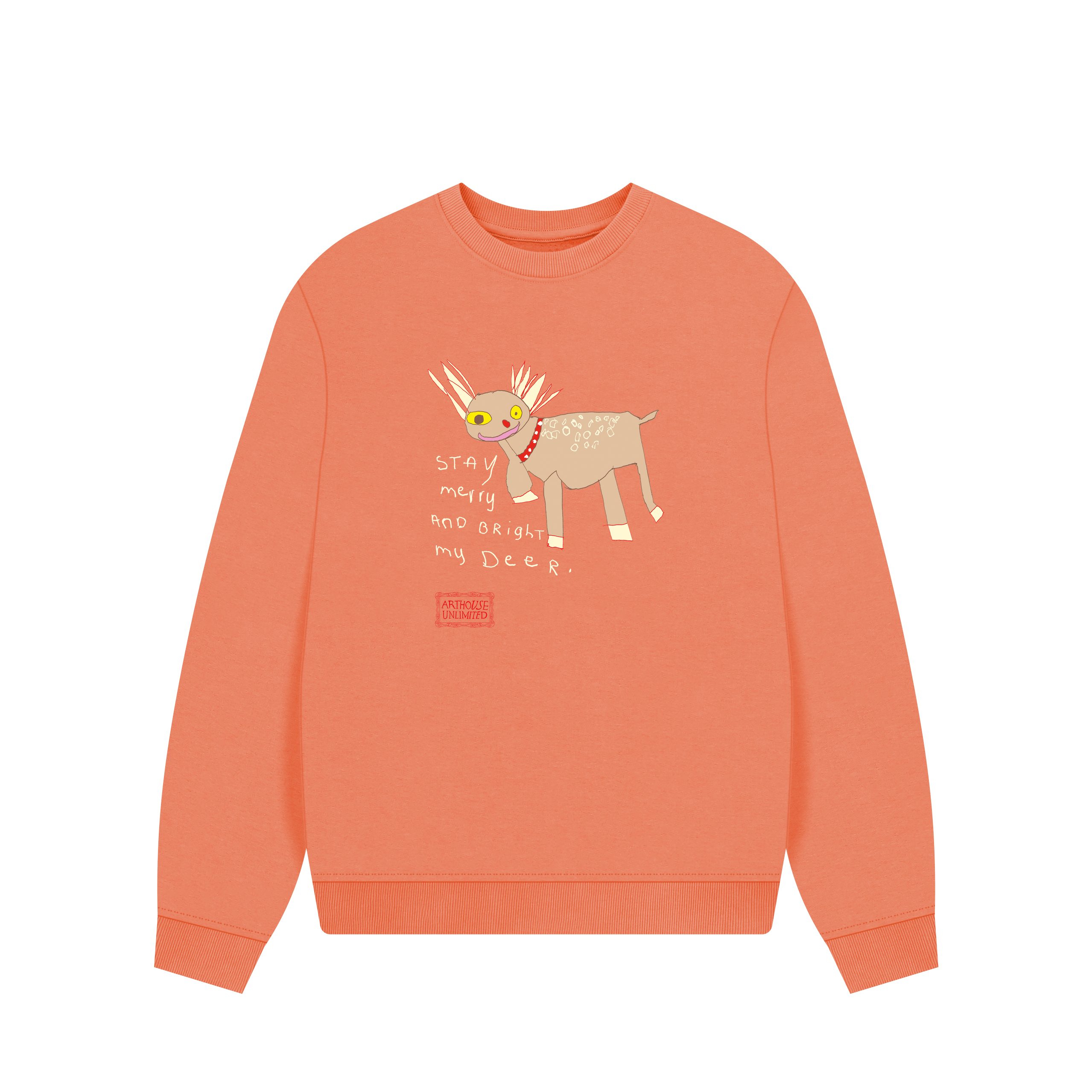 Apricot Printed Sweater Front