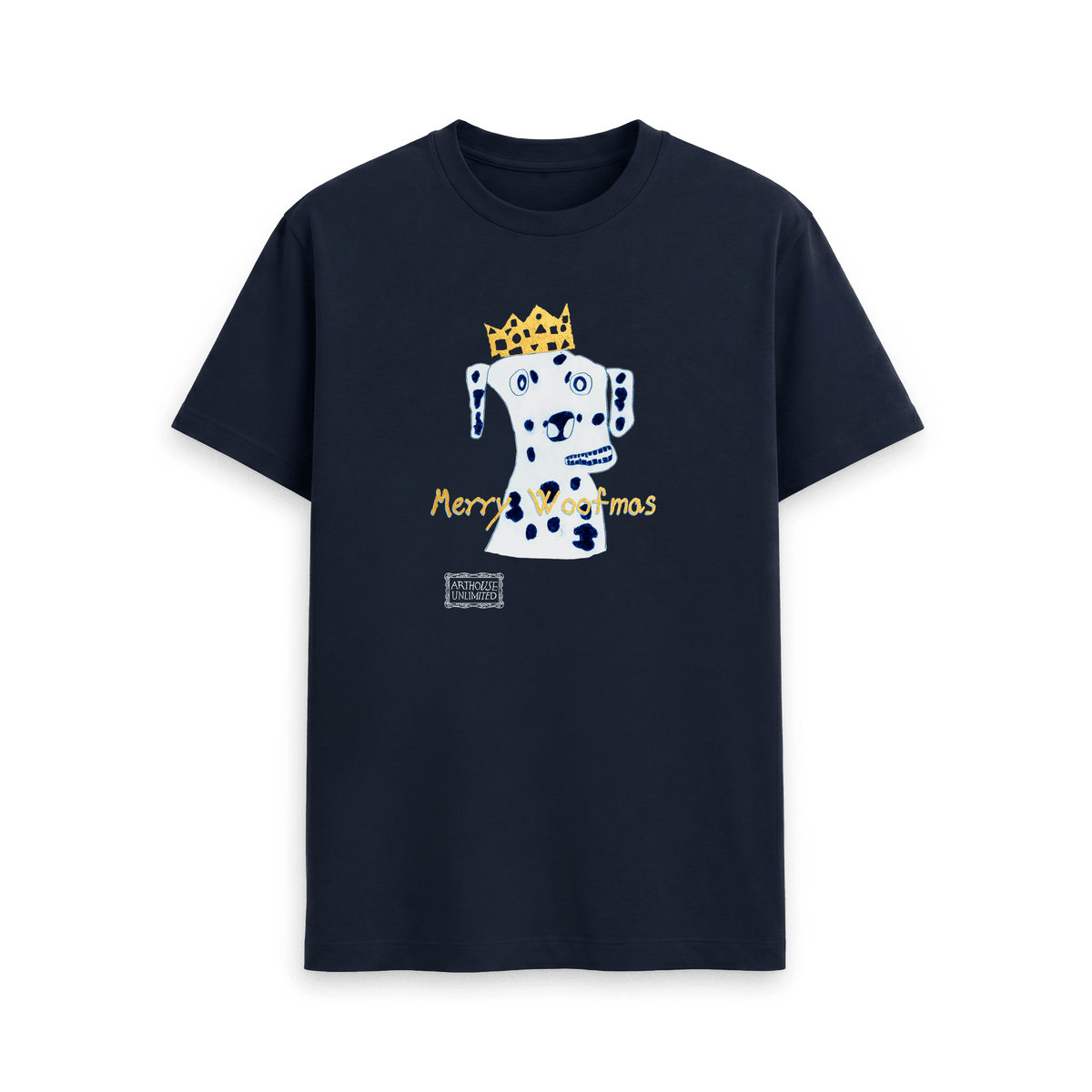 Navy Blue Printed T-shirt Front