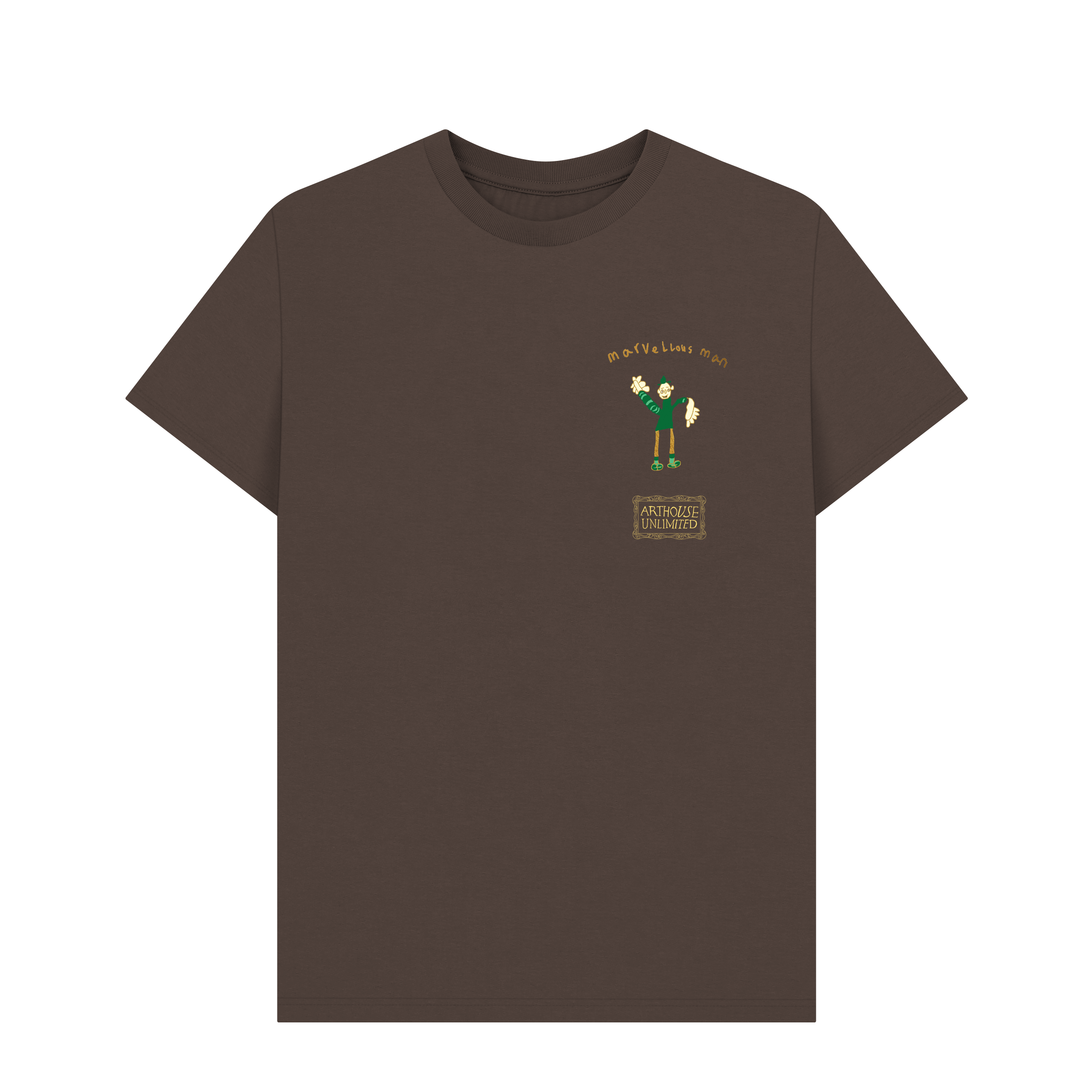 Chocolate Printed T-shirt Front