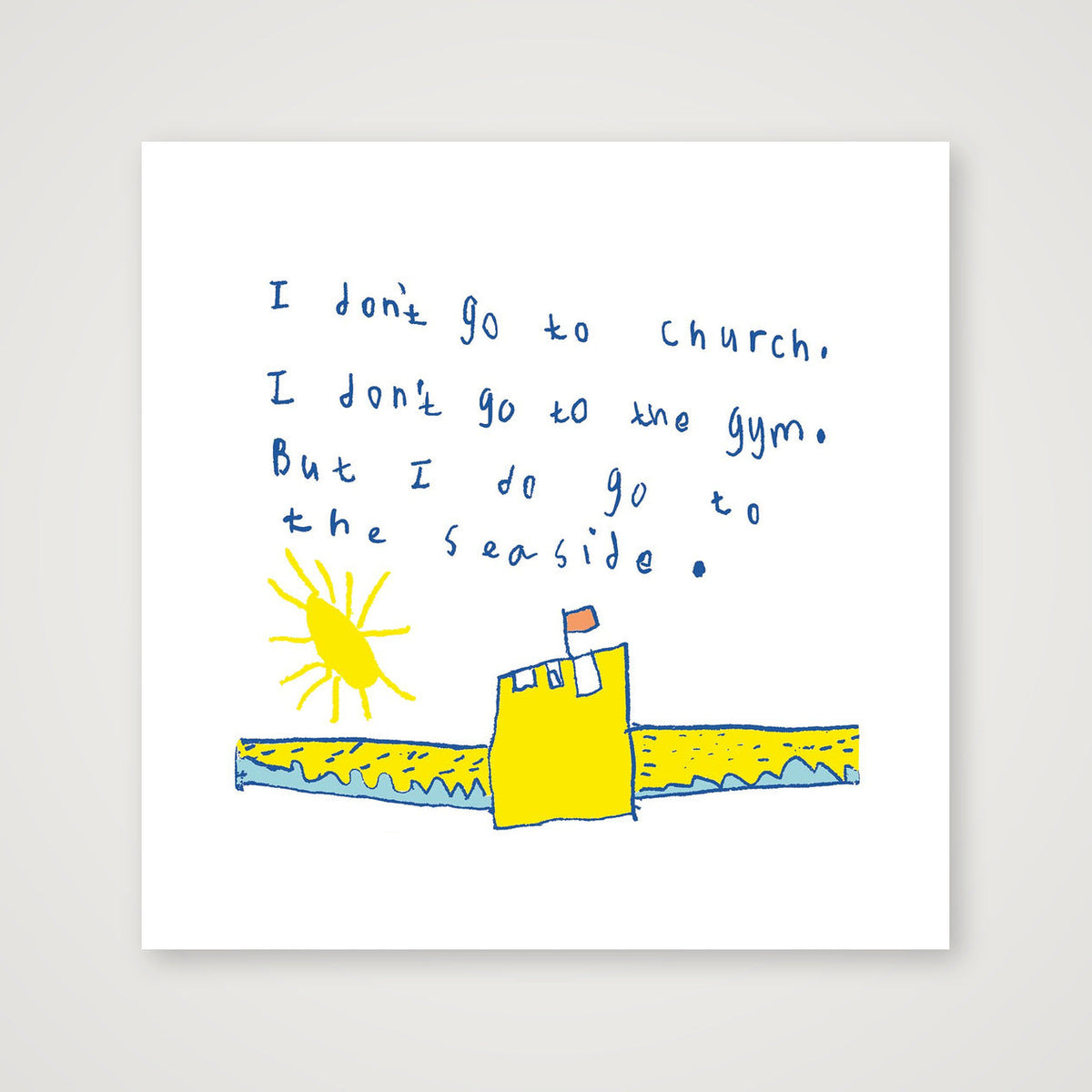 I don't go to church 50 x 50 — 50×50cm, 20×20" Print only