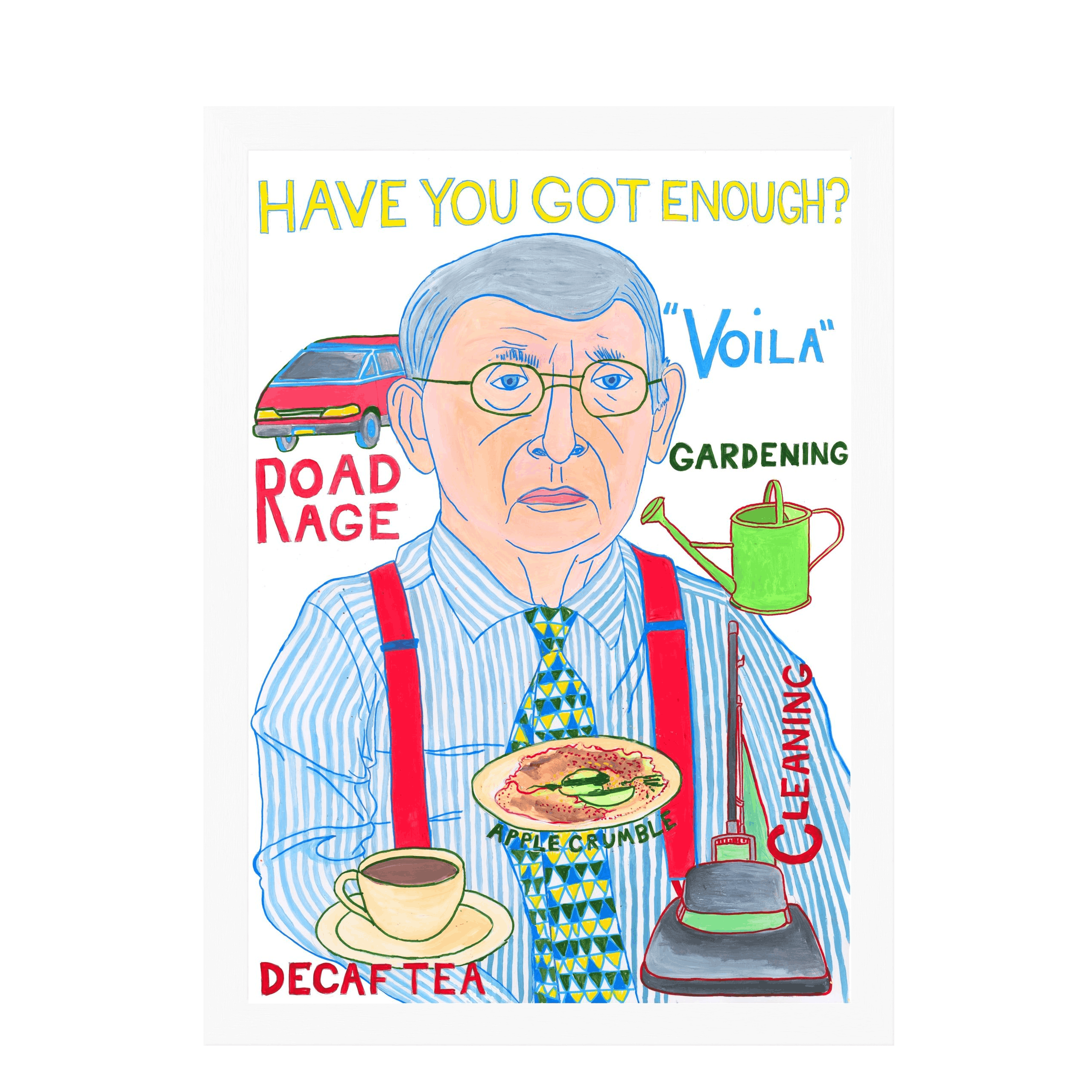 White Frame Framed art print Front