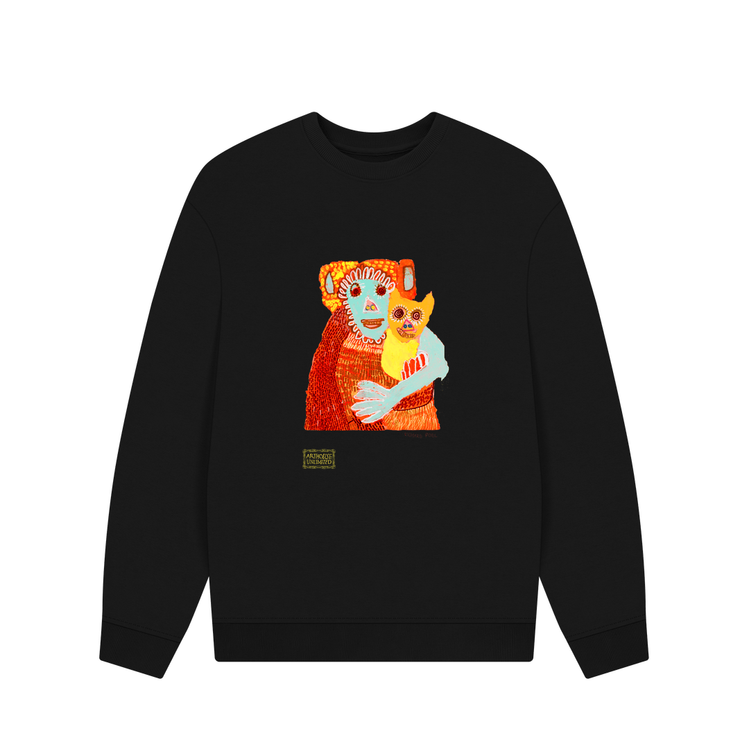 Black Printed Sweater