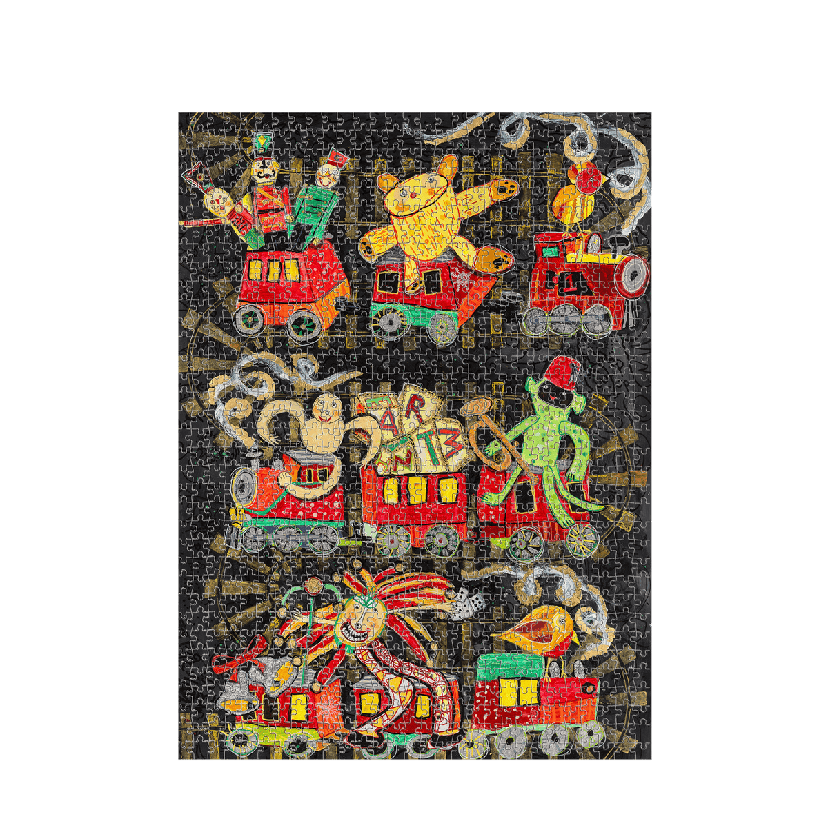 White Jigsaw Puzzles Front
