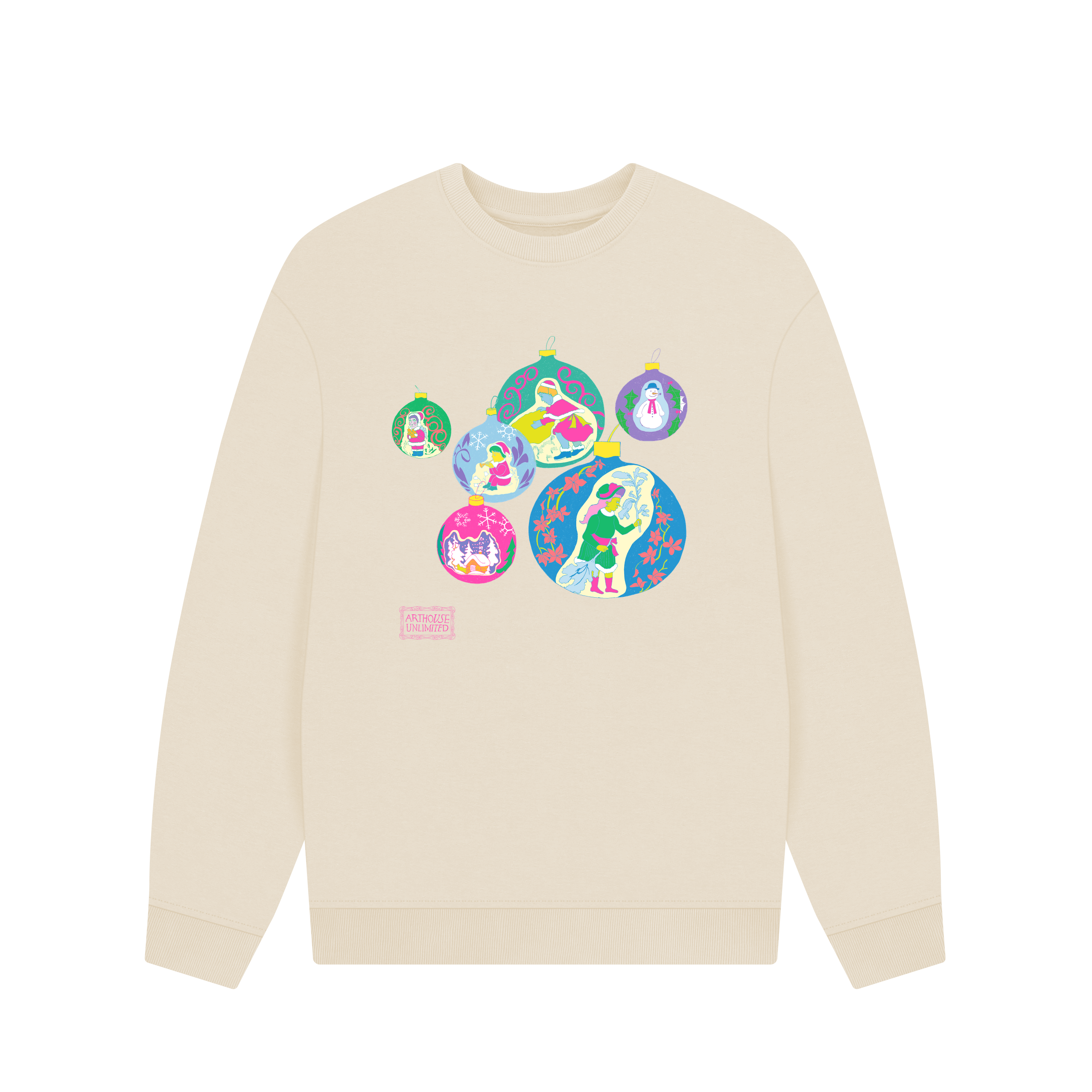 Oat Printed Sweater Front