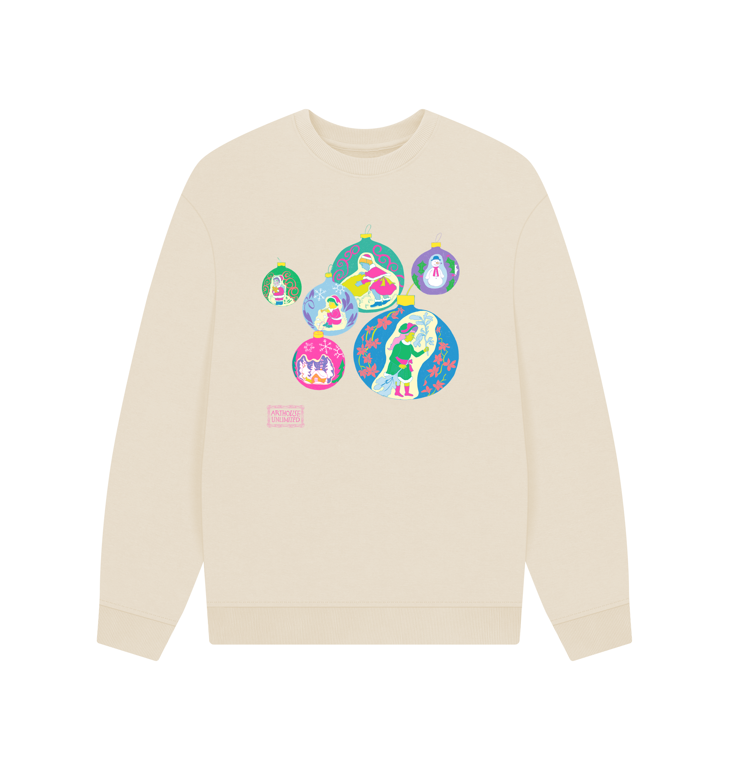 Oat Printed Sweater Front