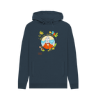 Navy Printed Hoody