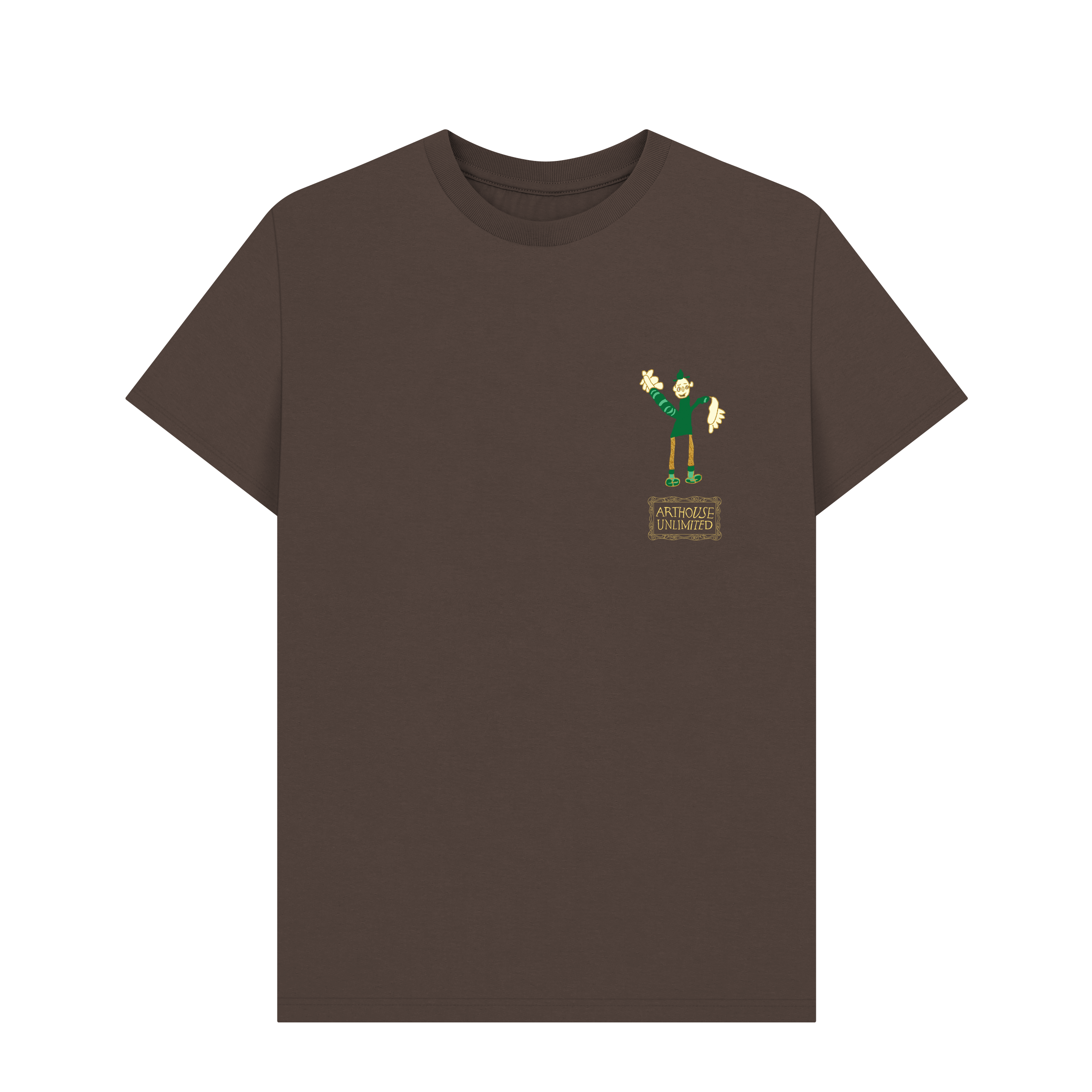 Chocolate Printed T-shirt Front