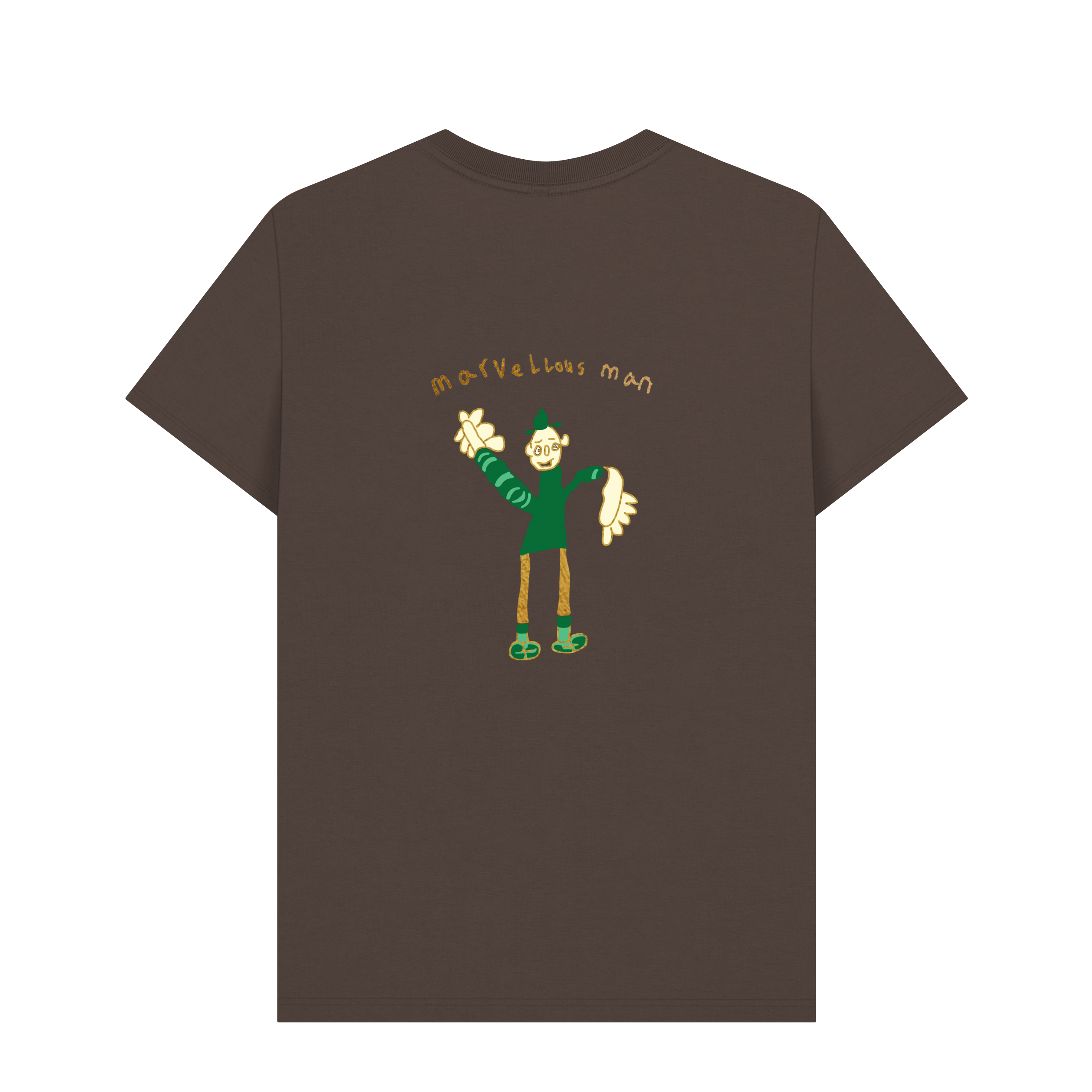 Chocolate Printed T-shirt Back