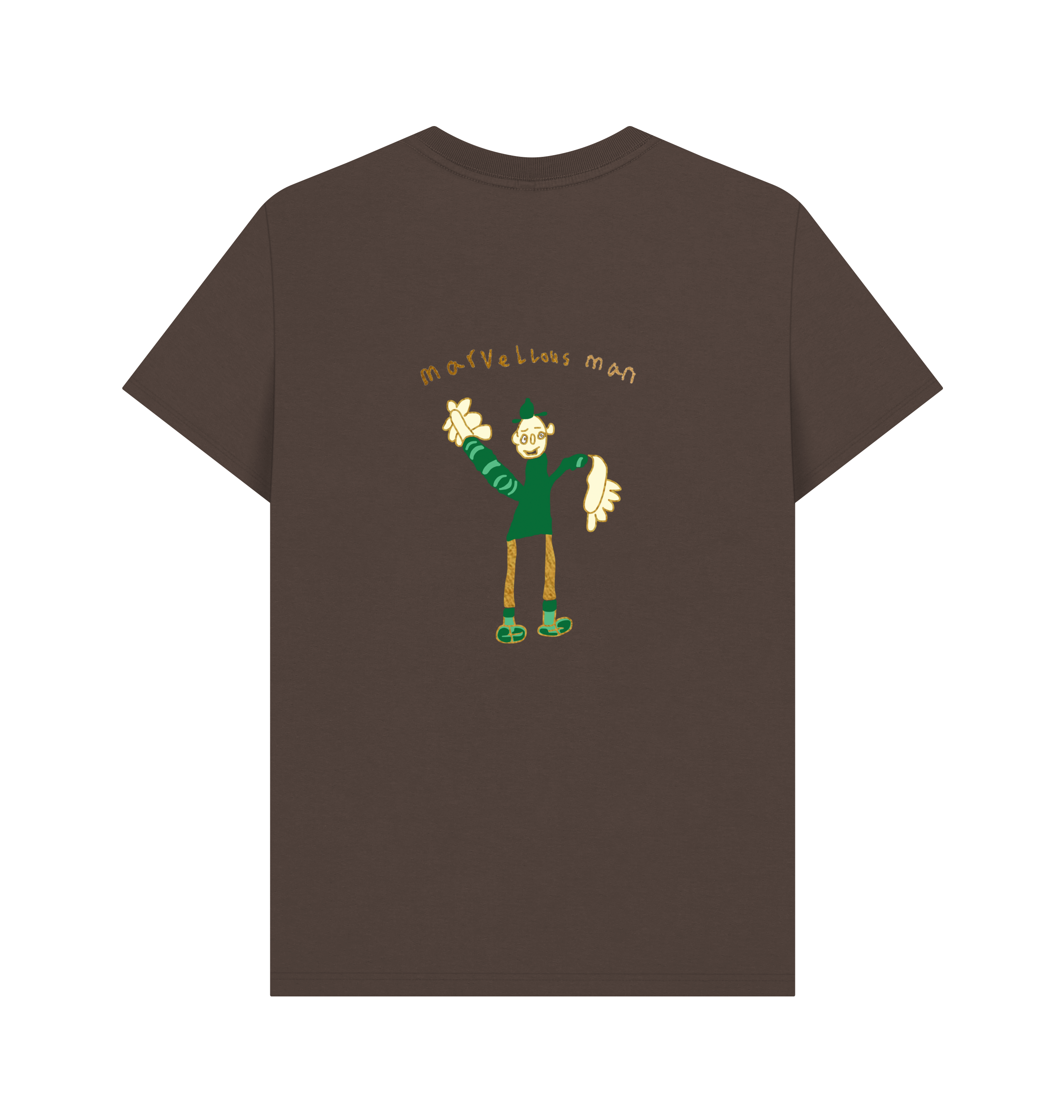 Chocolate Printed T-shirt Back