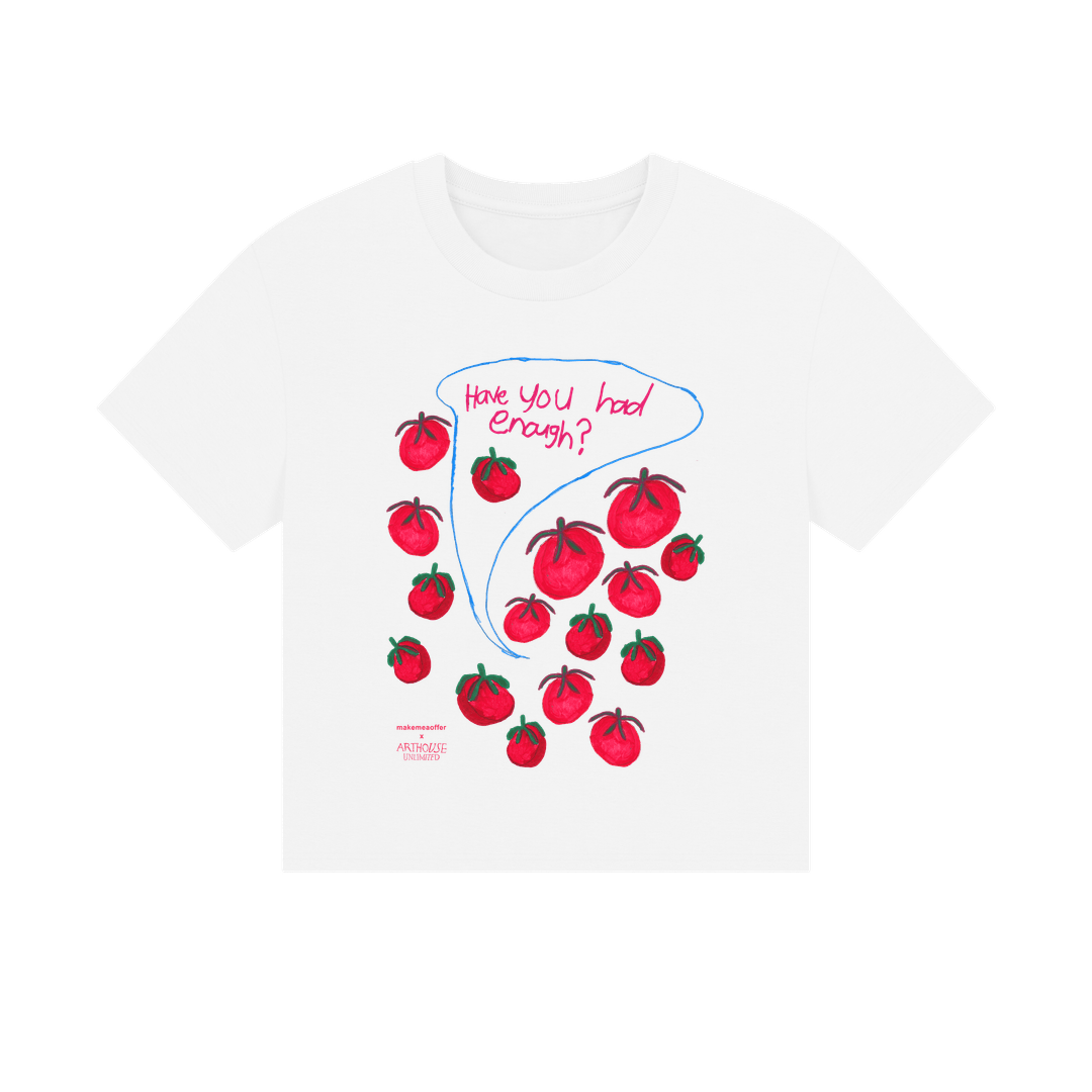 White Printed T-shirt Front