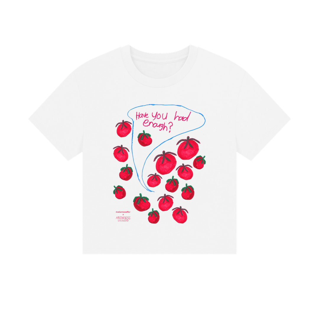 White Printed T-shirt Front