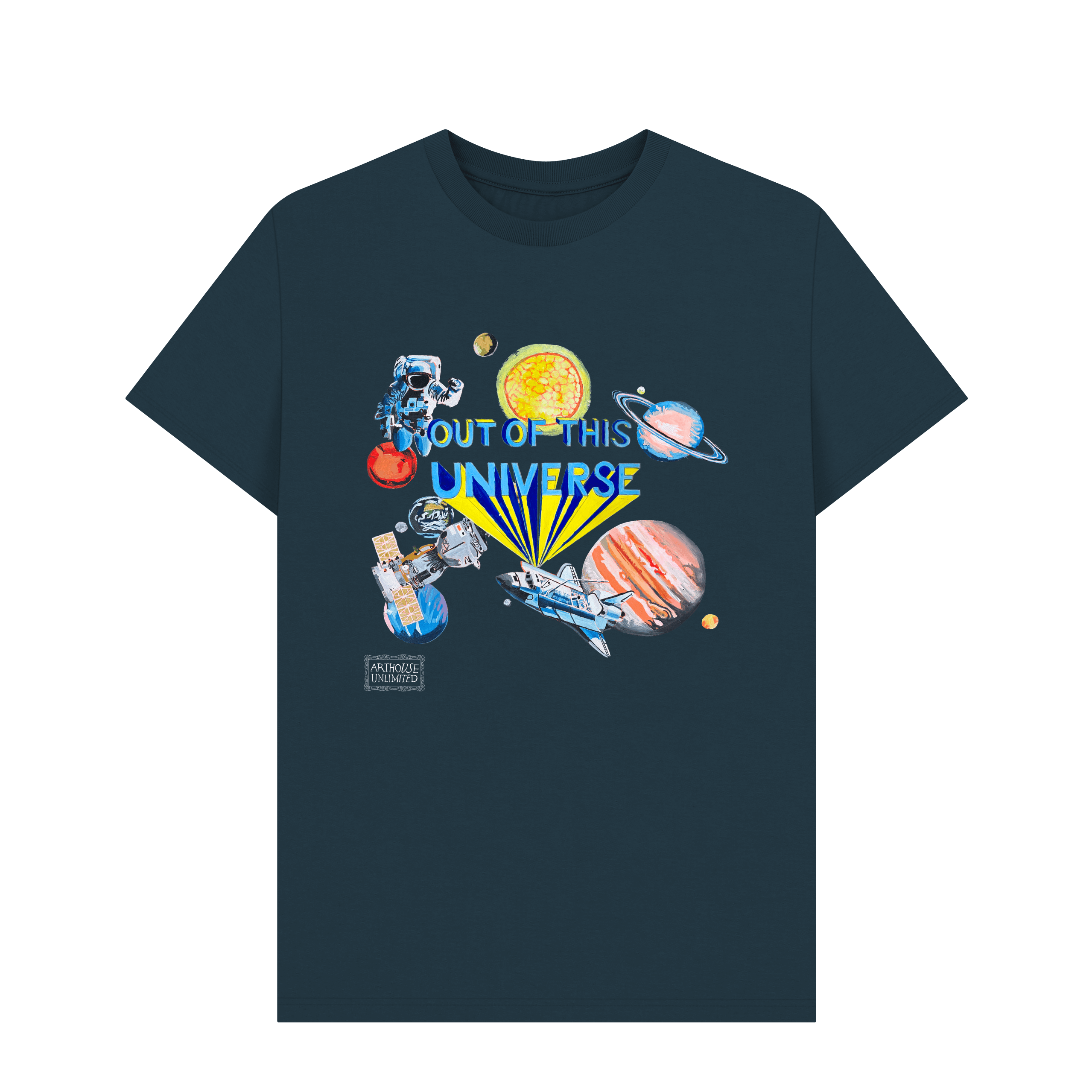 Denim Blue Printed T-shirt Front