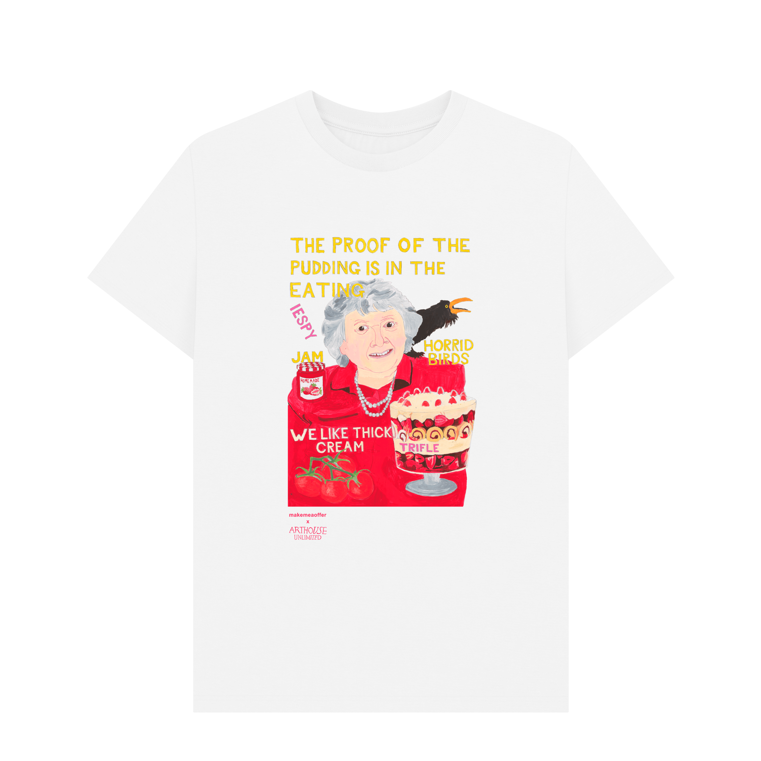 White Printed T-shirt Front