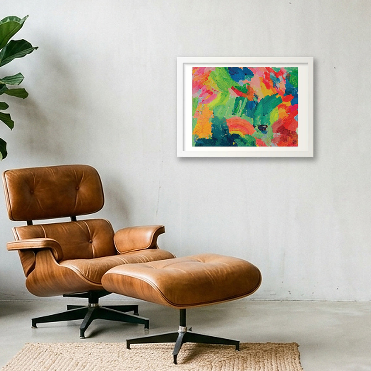 Giclee Rainbow Forest by Mandy Lyne landscape A1 — A3 (42×30cm, 17×12") White Frame