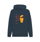Navy Printed Hoody