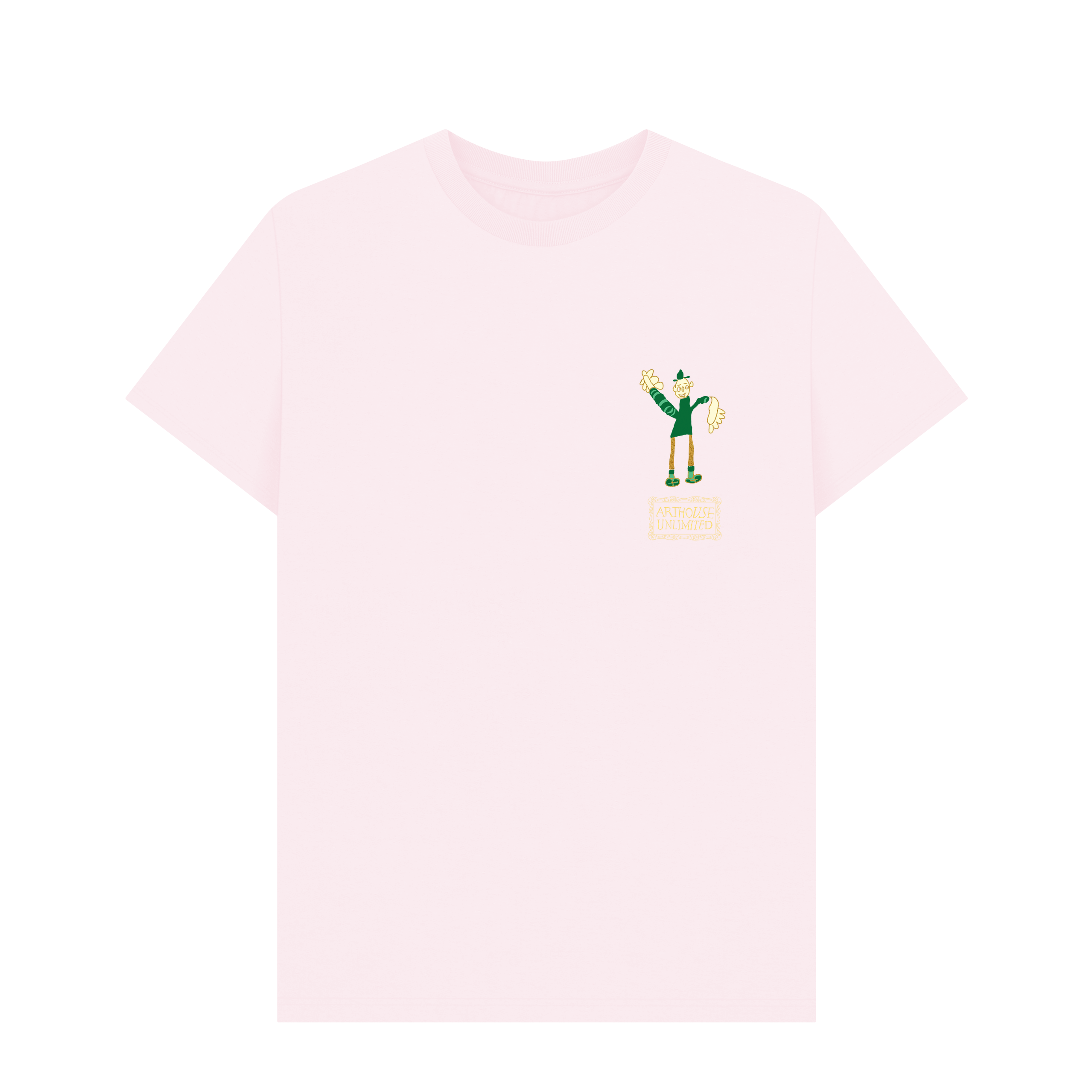 Pink Printed T-shirt Front