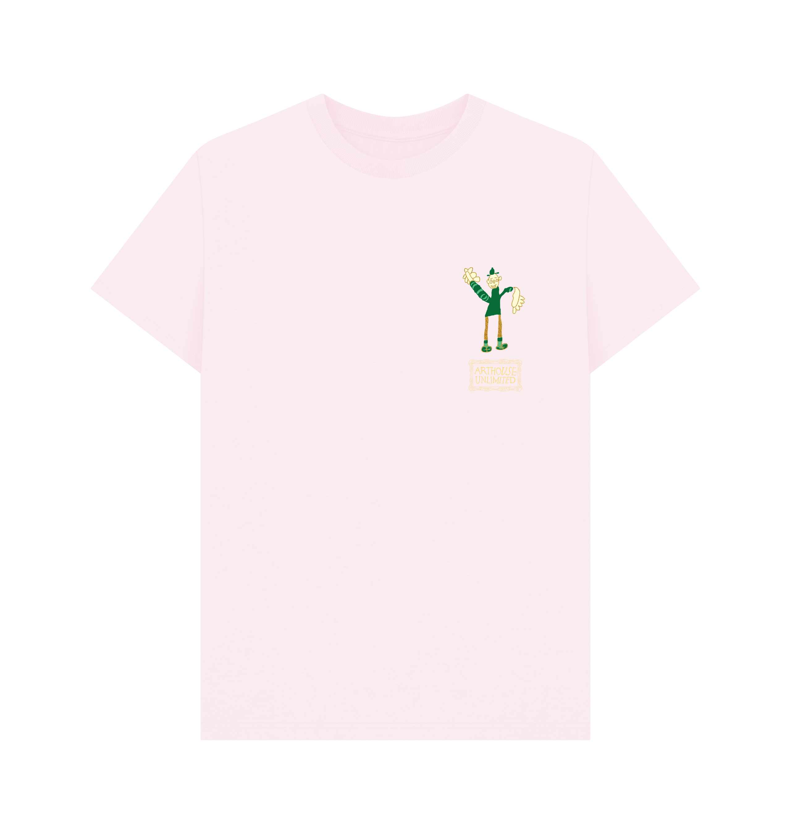 Pink Printed T-shirt Front
