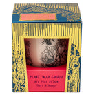 Bee Free, Oats & Honey Scented Plant Wax Candle in blue, pink and gold box