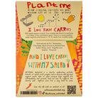 Back of packet of carrot seeds