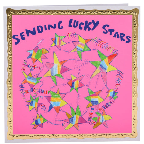 Sending Lucky Stars, Greetings Card