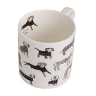 Dogalicious, Fine Bone China Mug with black dog drawings